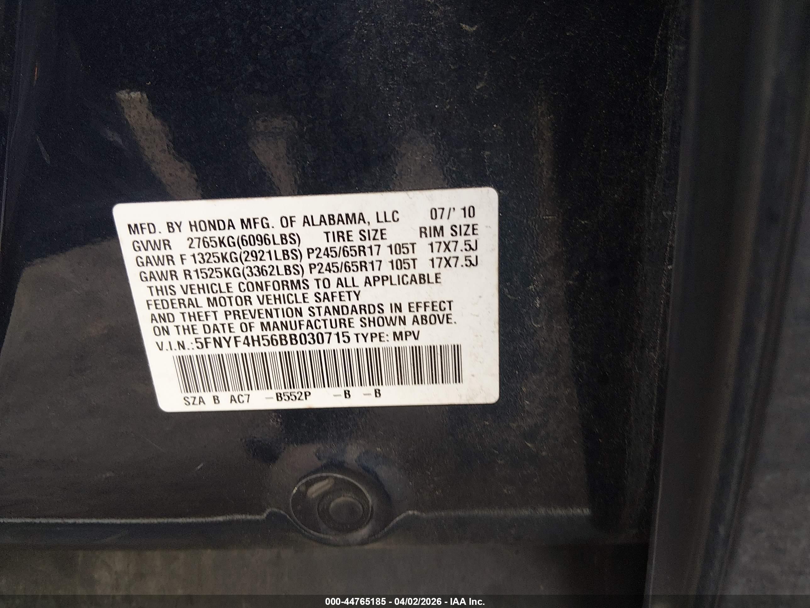 HONDA PILOT image 9