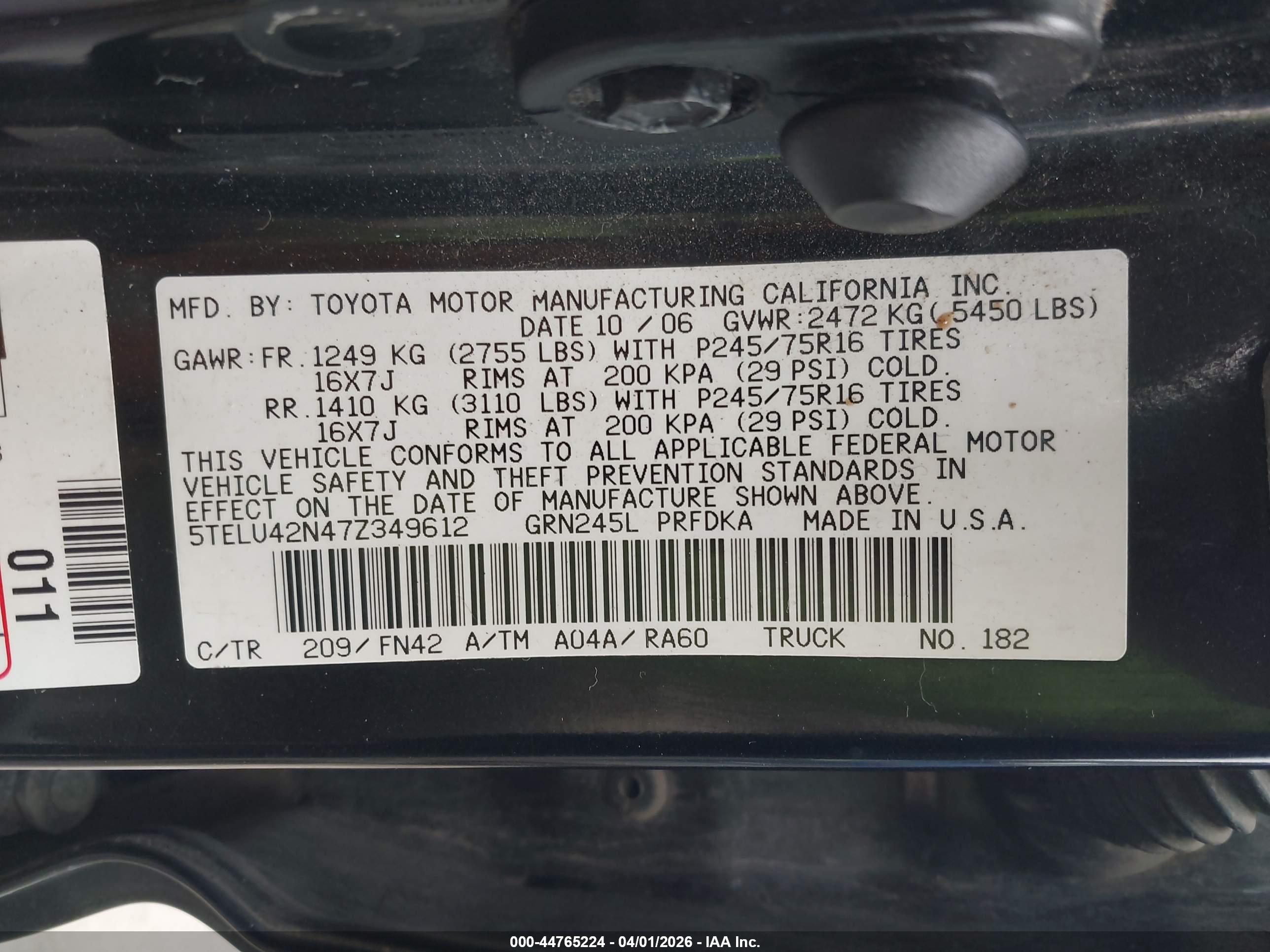 TOYOTA TACOMA image 9