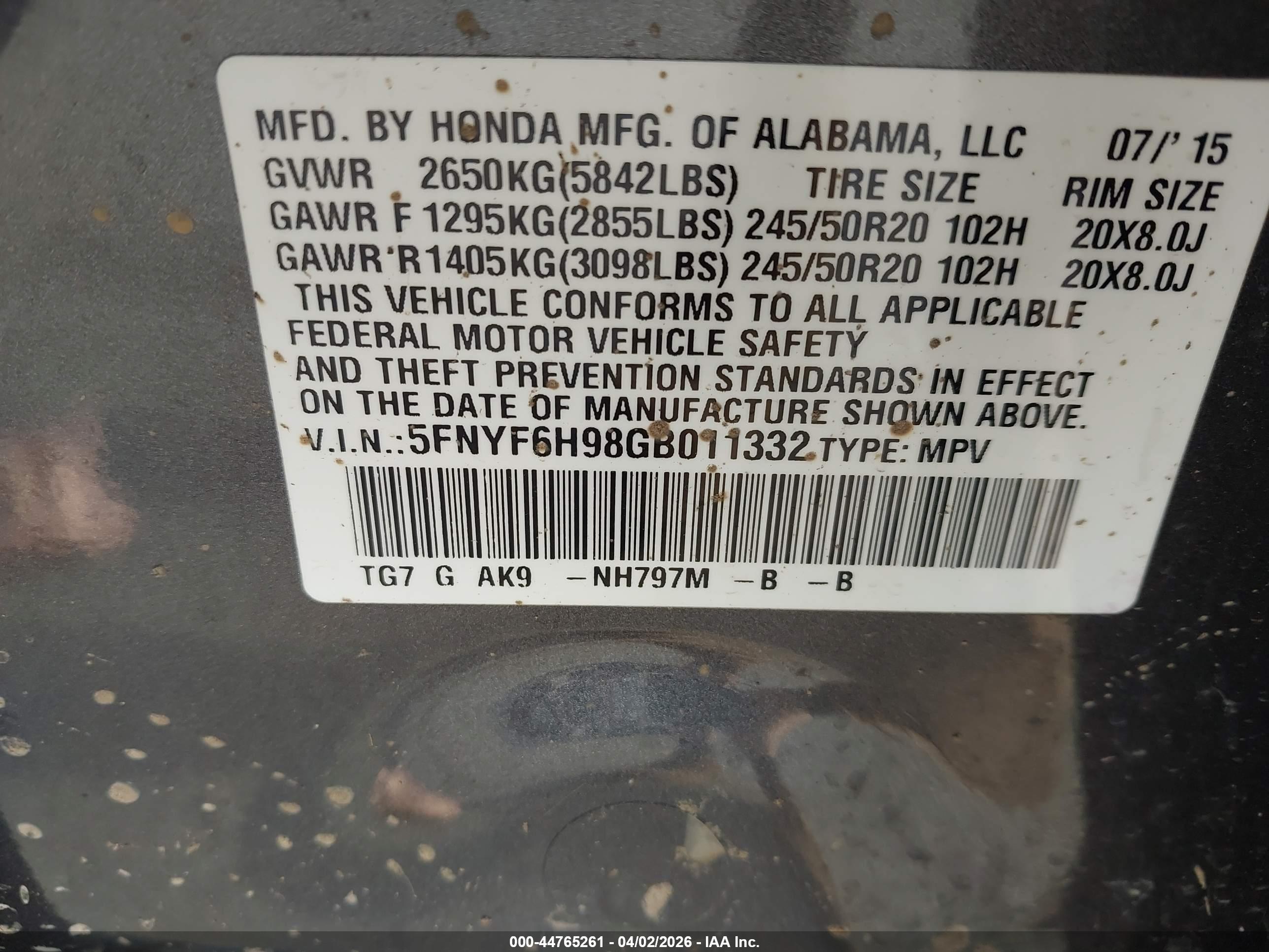 HONDA PILOT image 9