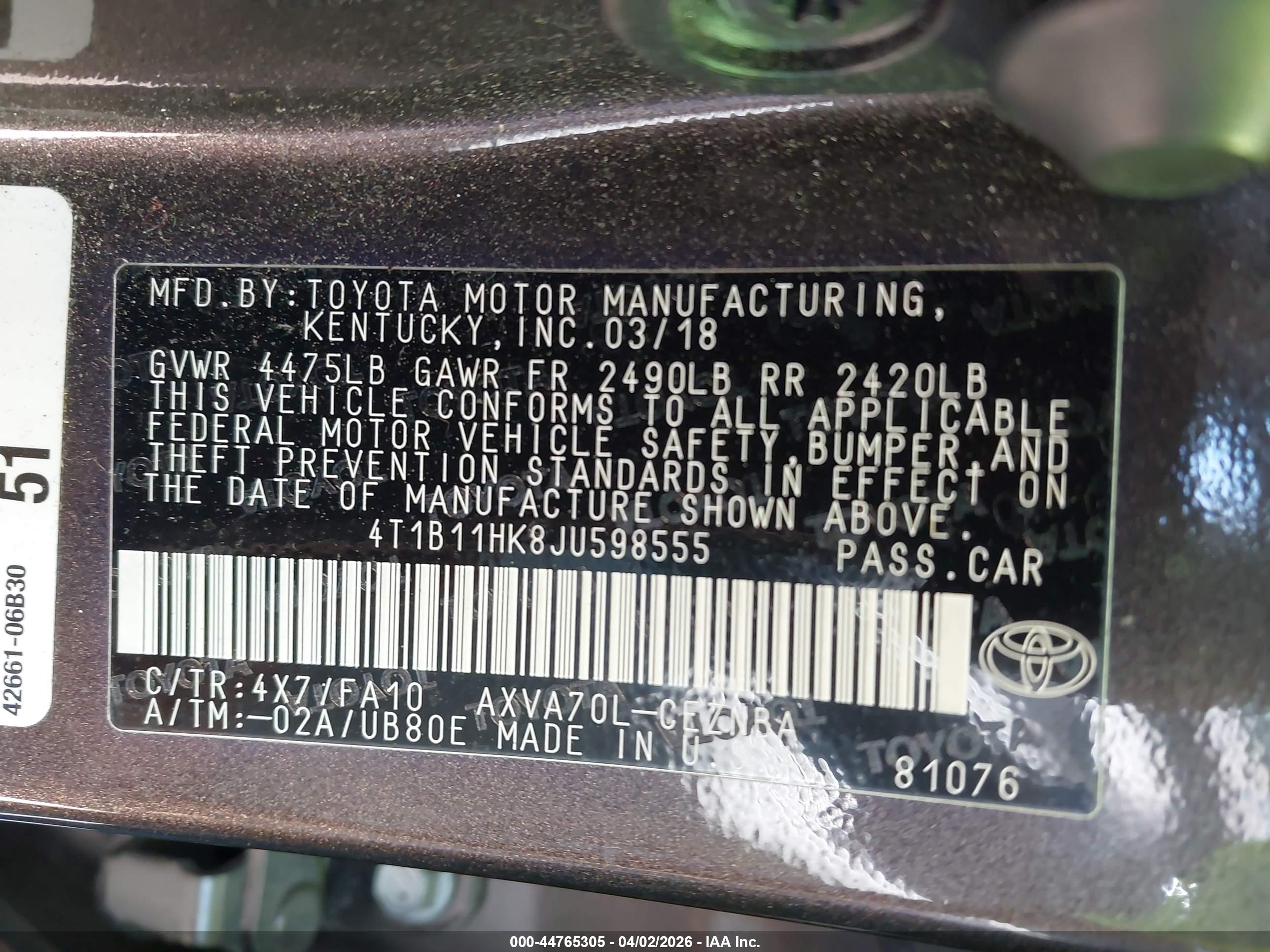 TOYOTA CAMRY image 9