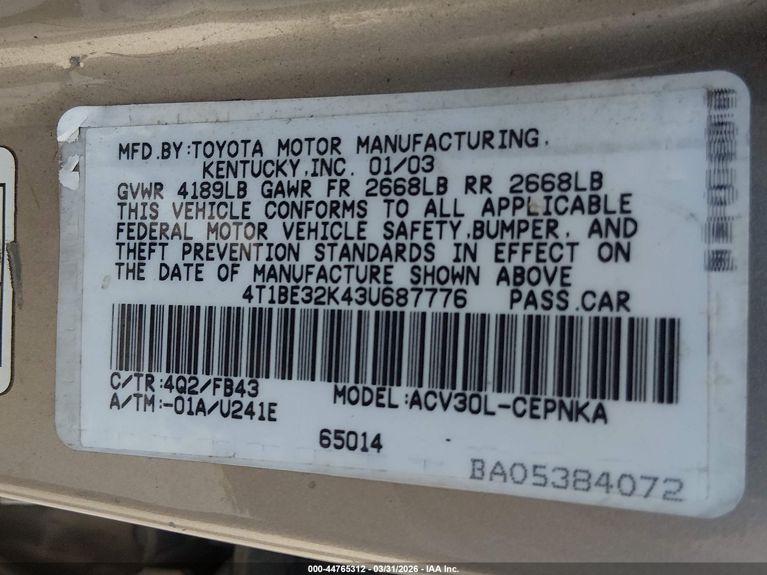 TOYOTA CAMRY image 9
