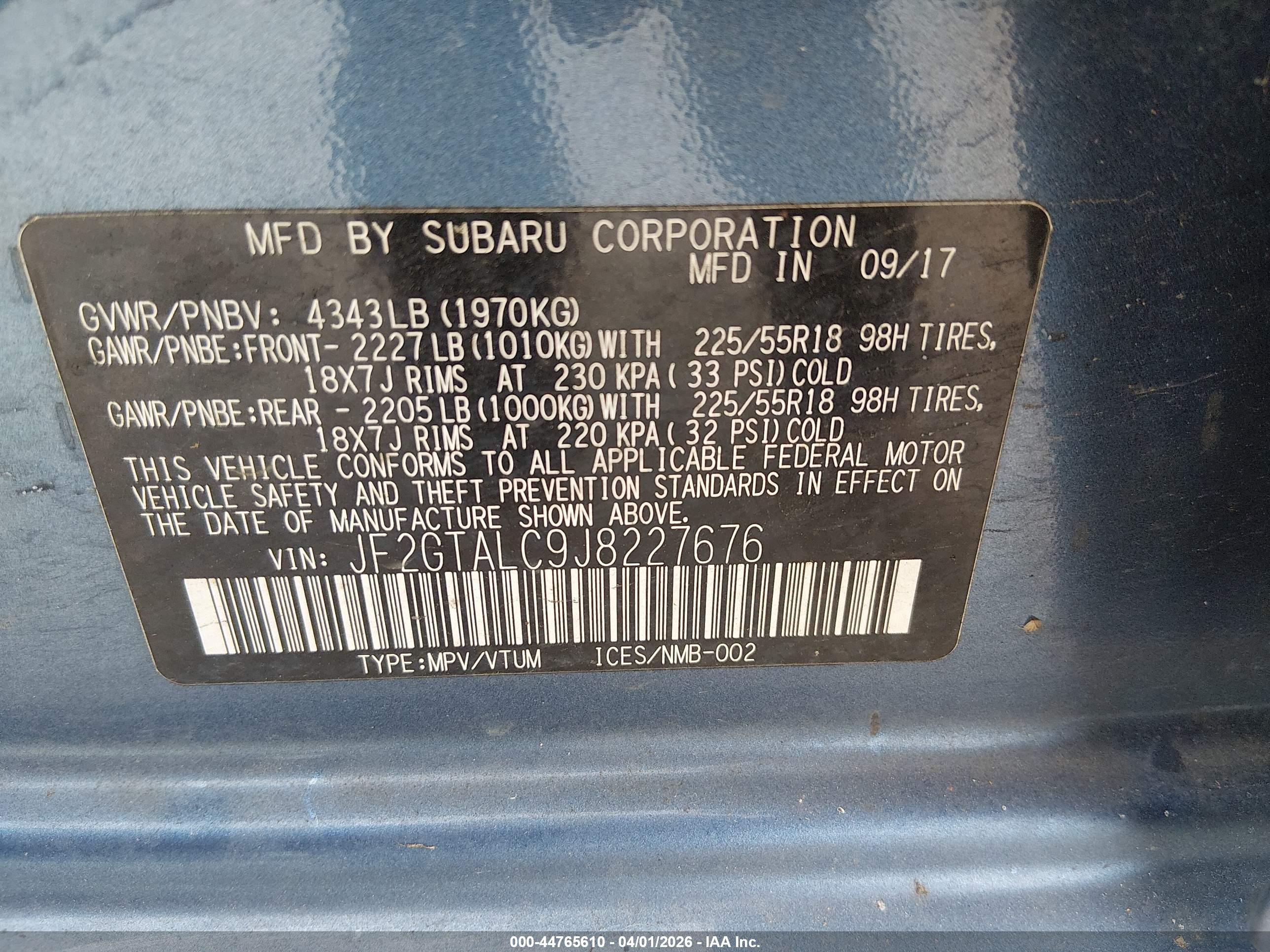 SUBARU CROSSTREK image 9