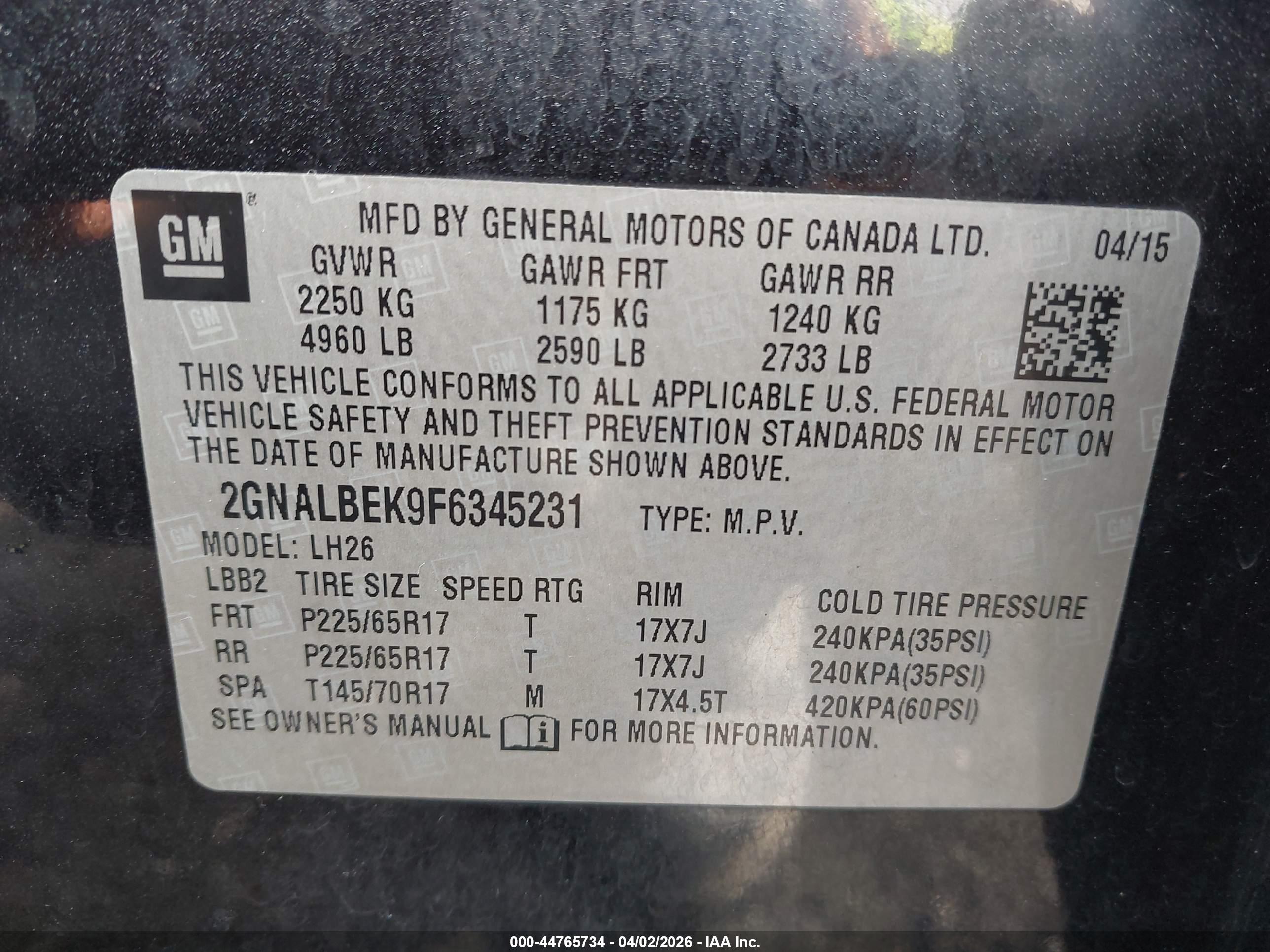 CHEVROLET EQUINOX image 9