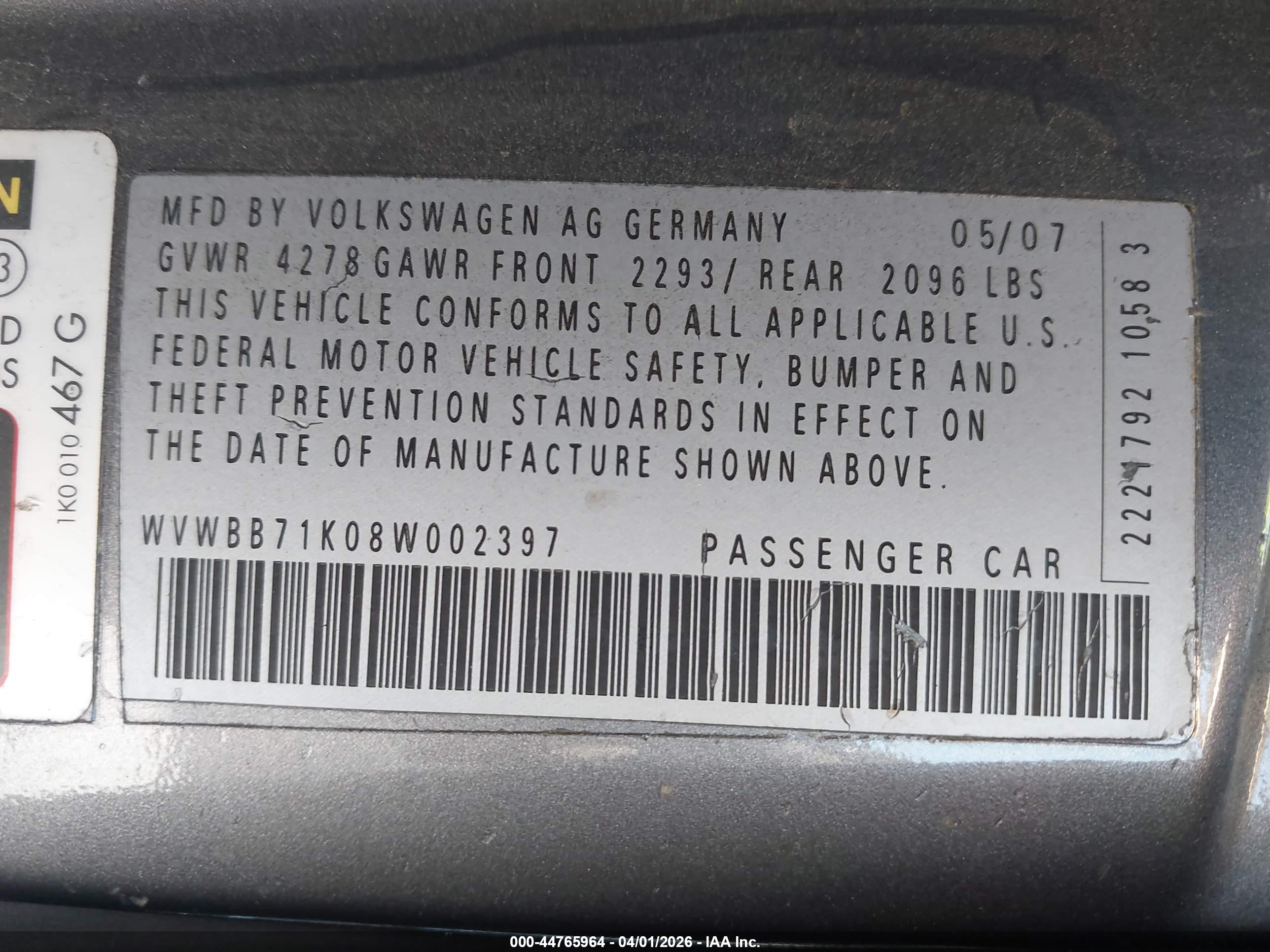 VOLKSWAGEN RABBIT image 9