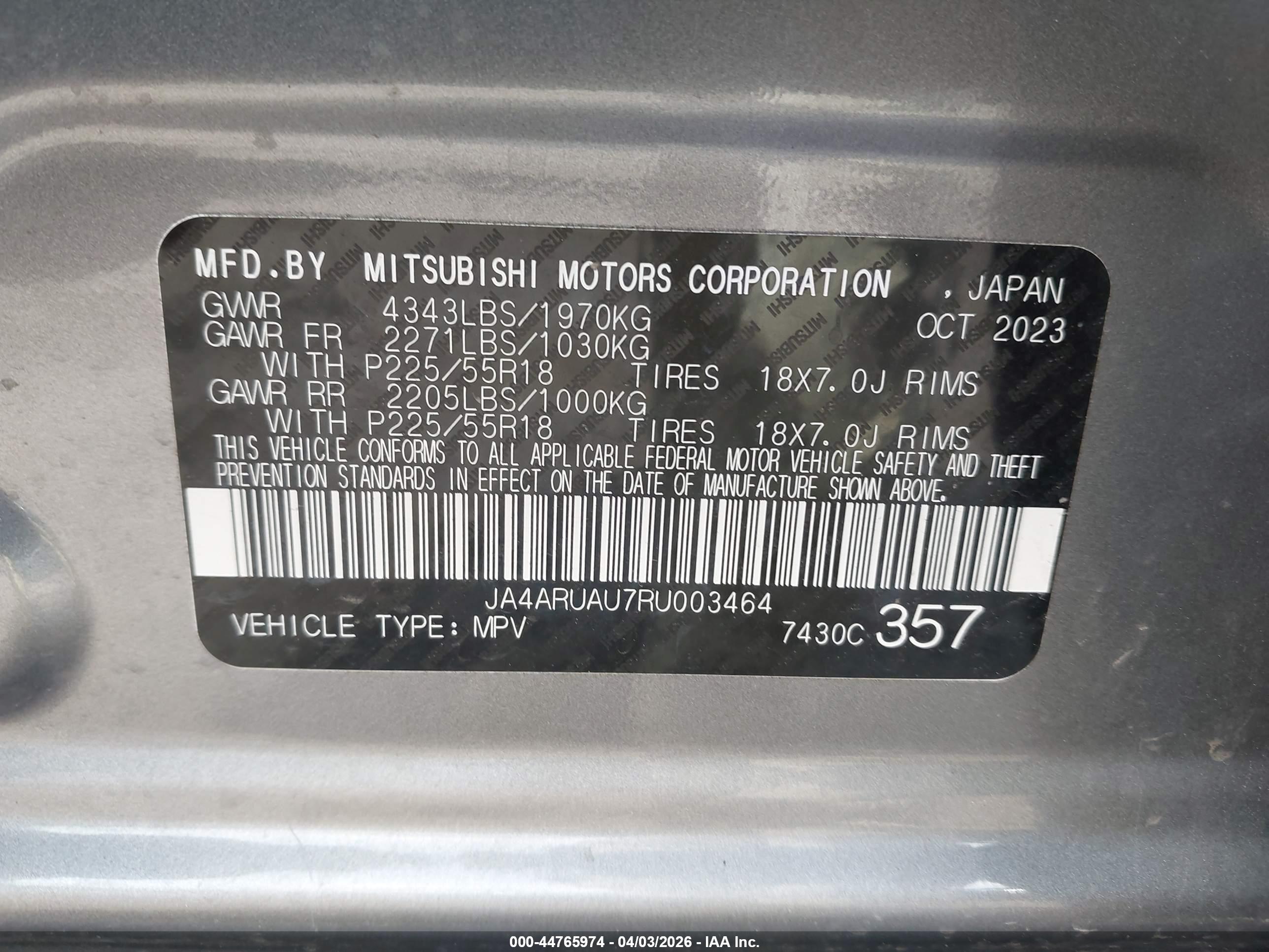 MITSUBISHI OUTLANDER image 9
