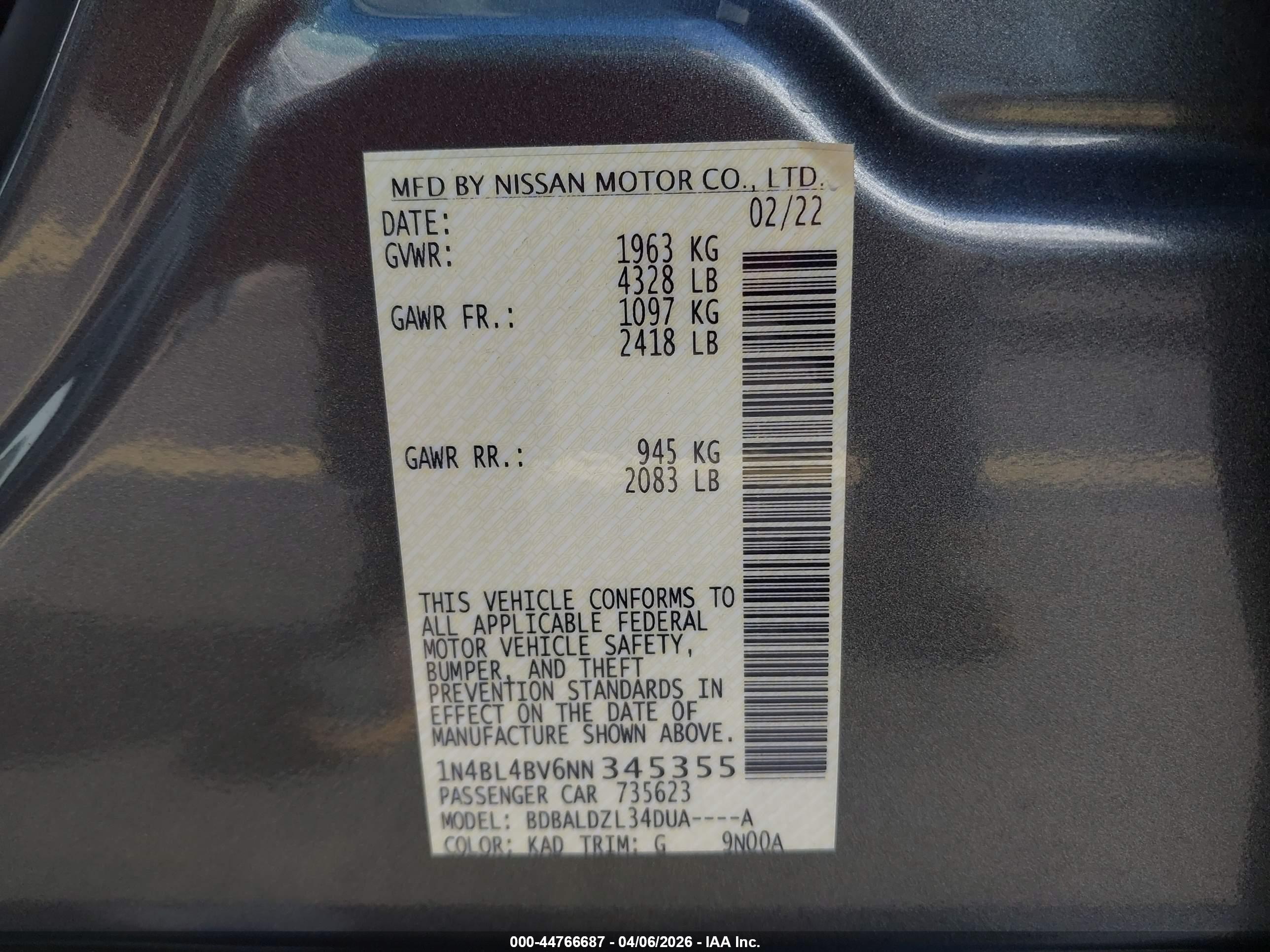 NISSAN ALTIMA image 9