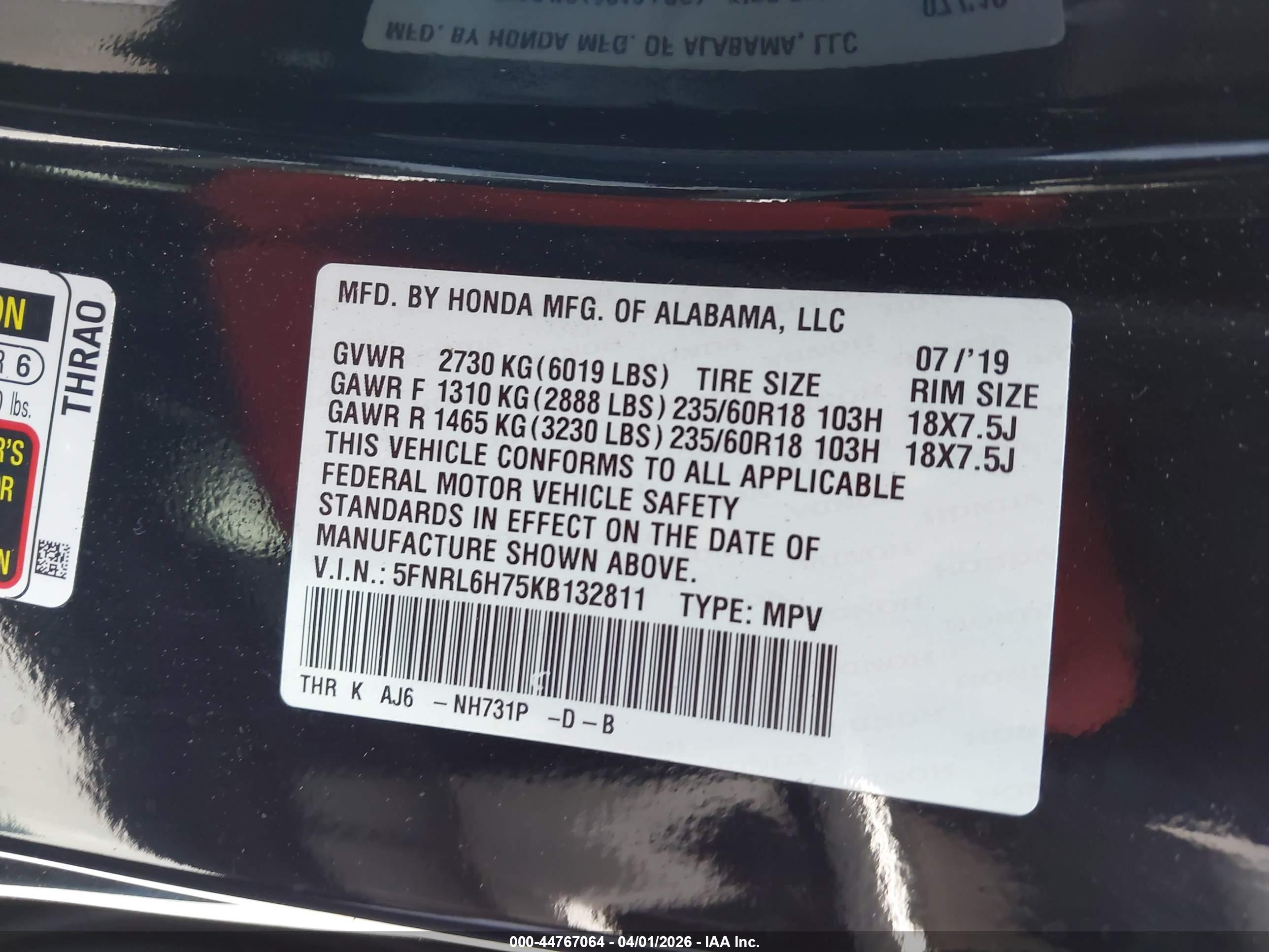 HONDA ODYSSEY image 9