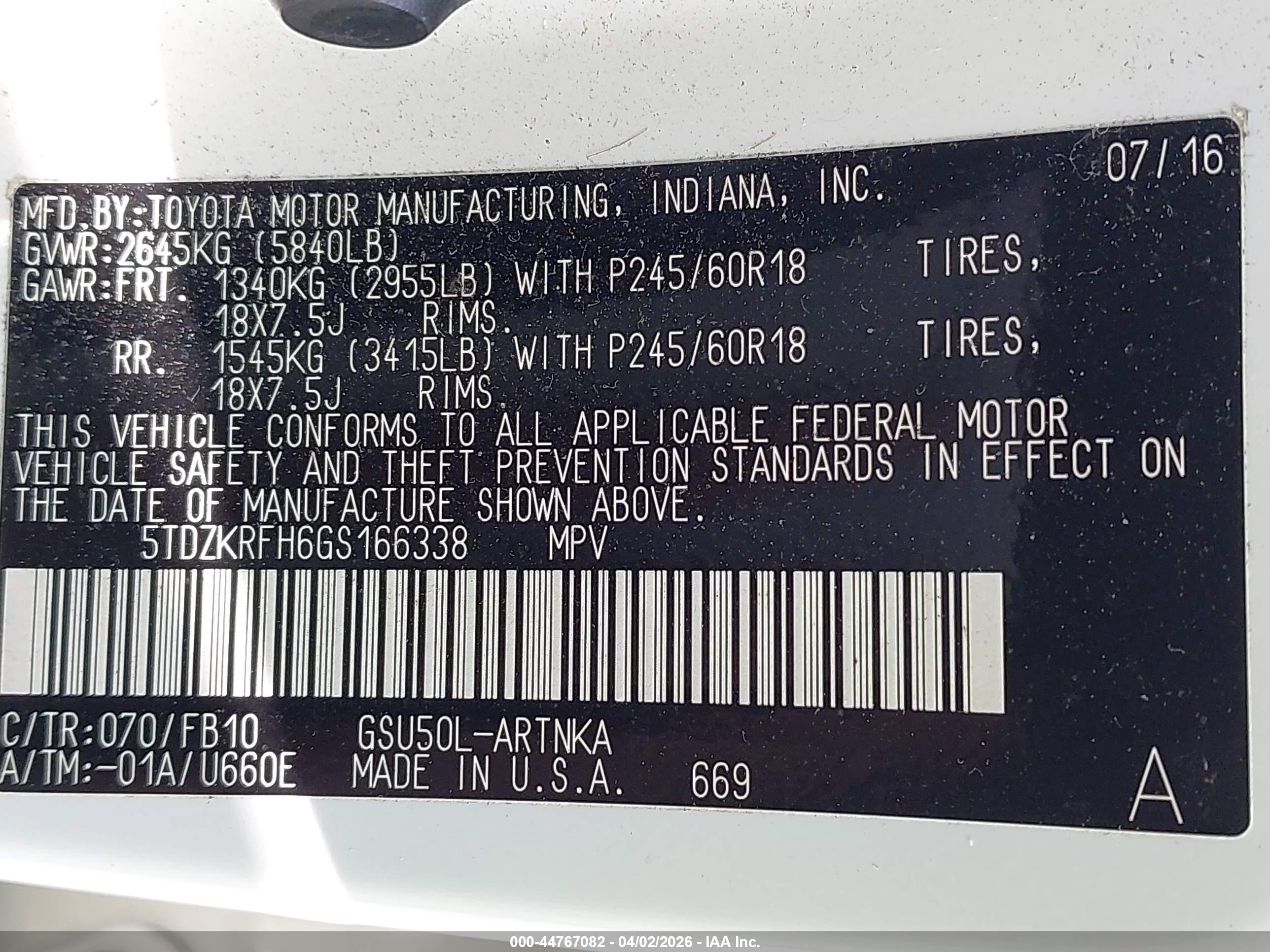 TOYOTA HIGHLANDER image 9