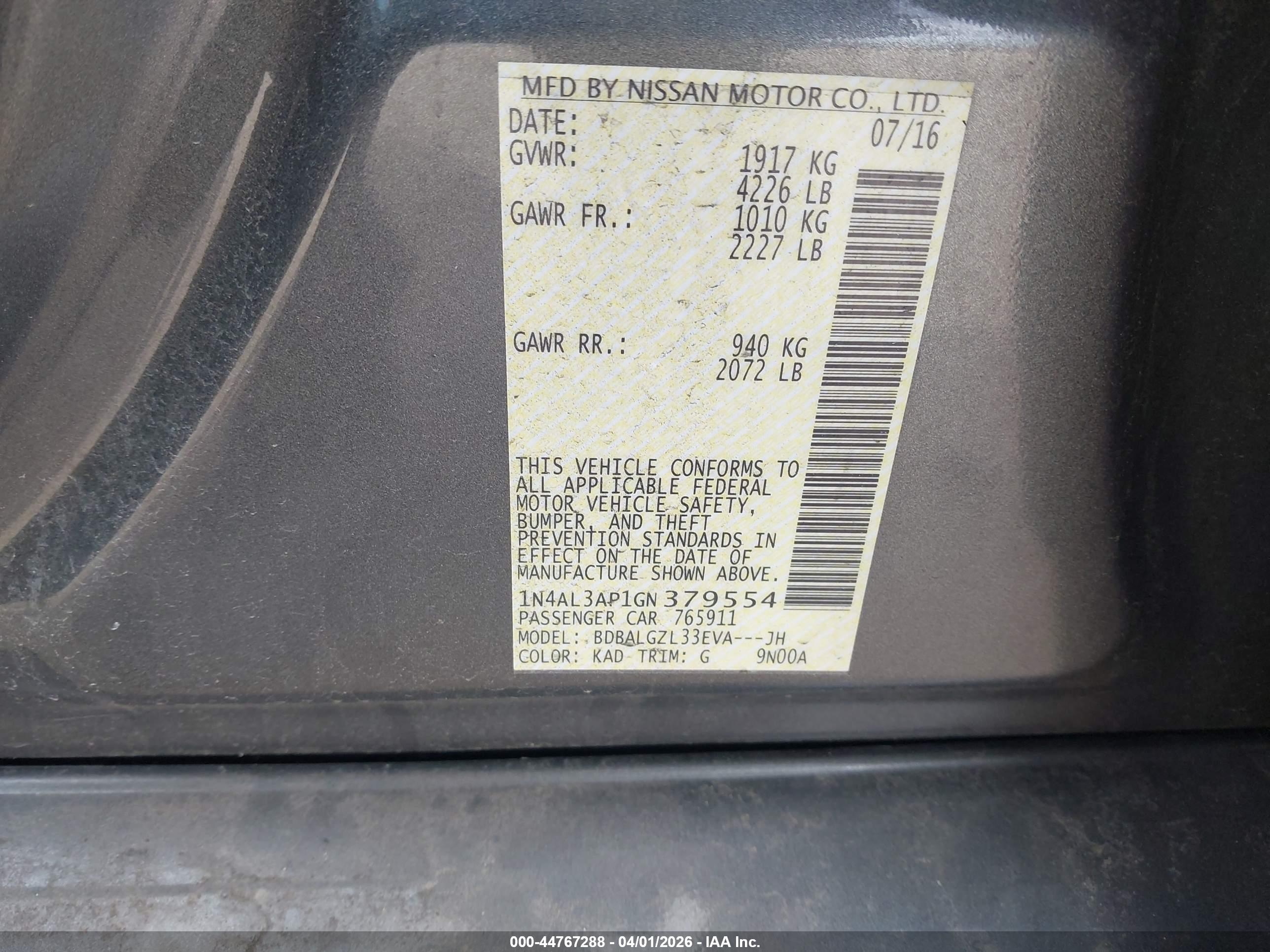 NISSAN ALTIMA image 9