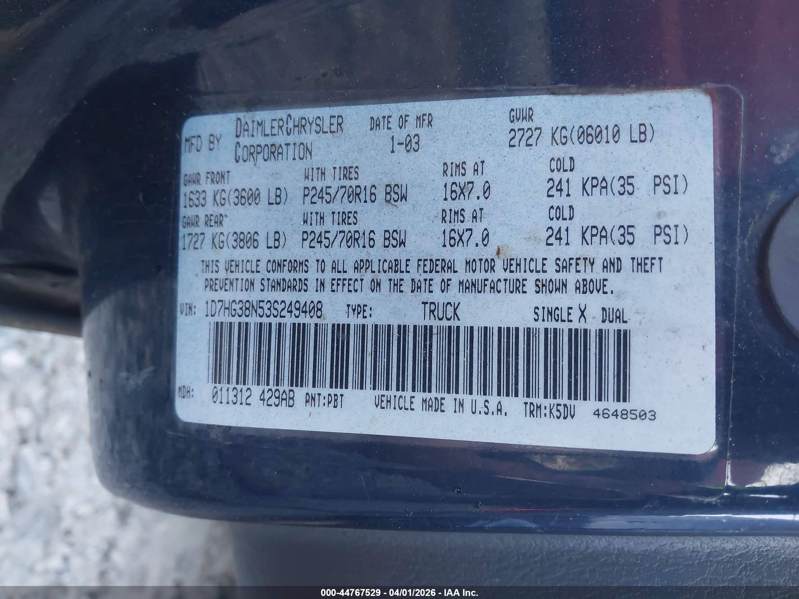DODGE DAKOTA image 9