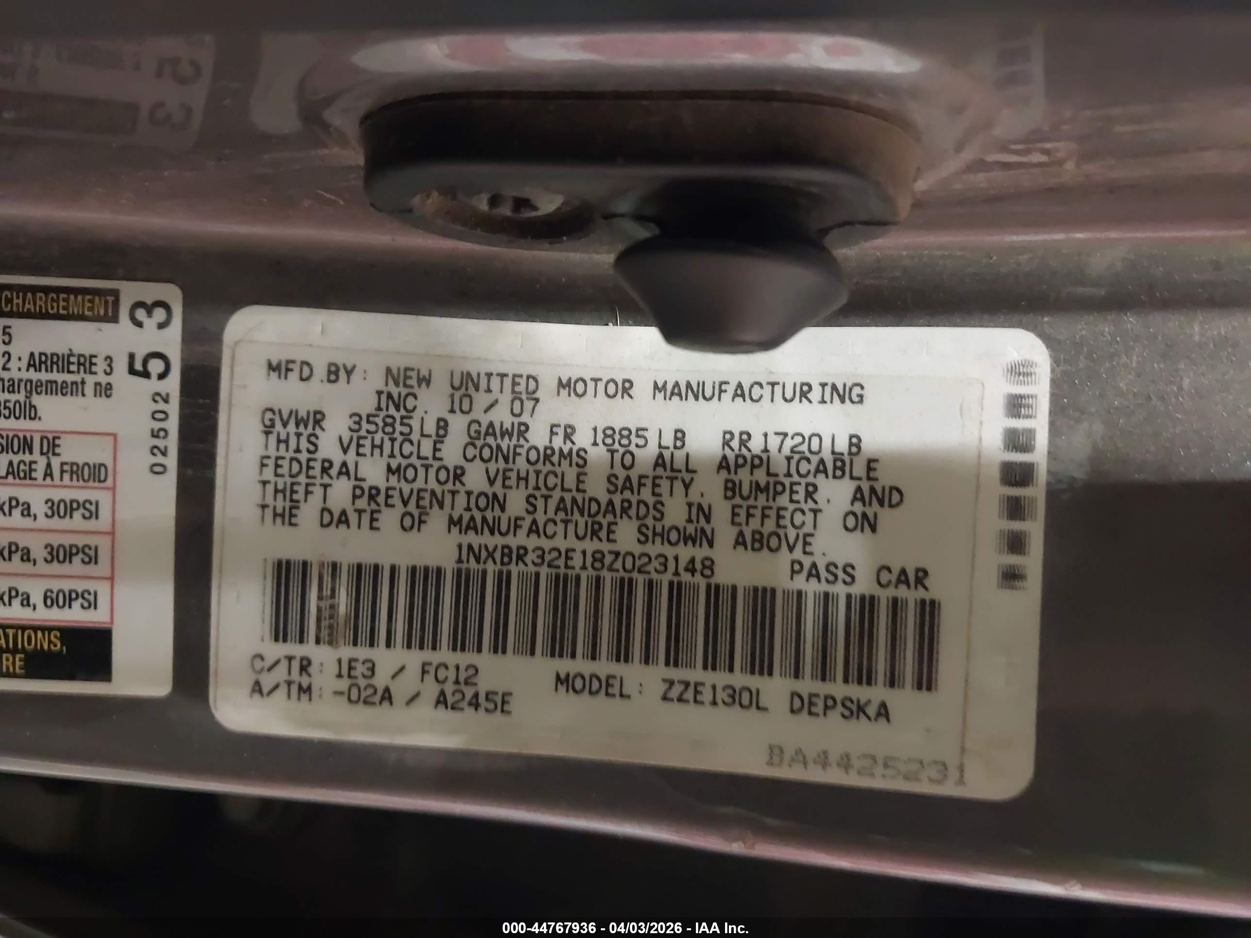 TOYOTA COROLLA image 9