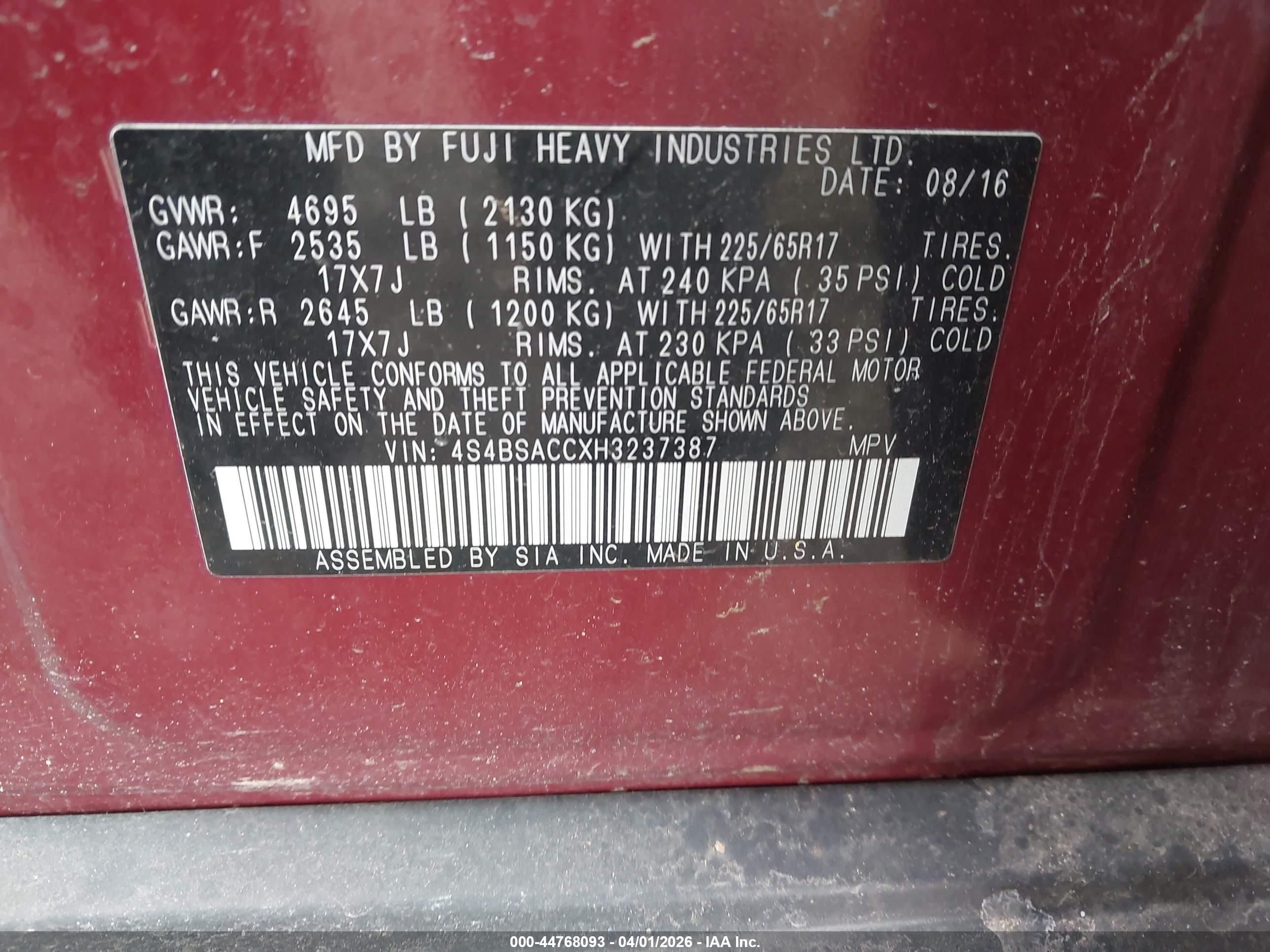 SUBARU OUTBACK image 9