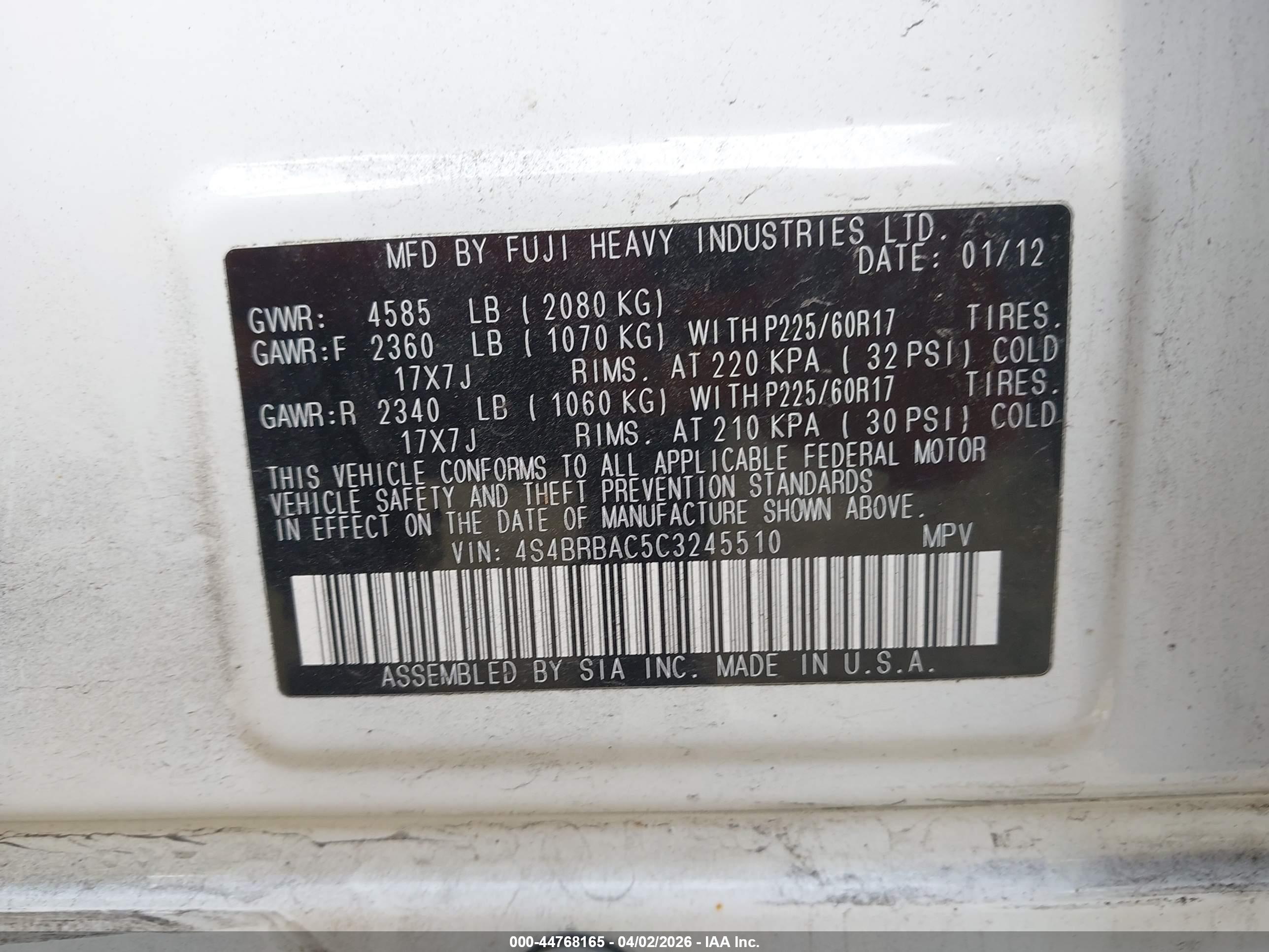 SUBARU OUTBACK image 9
