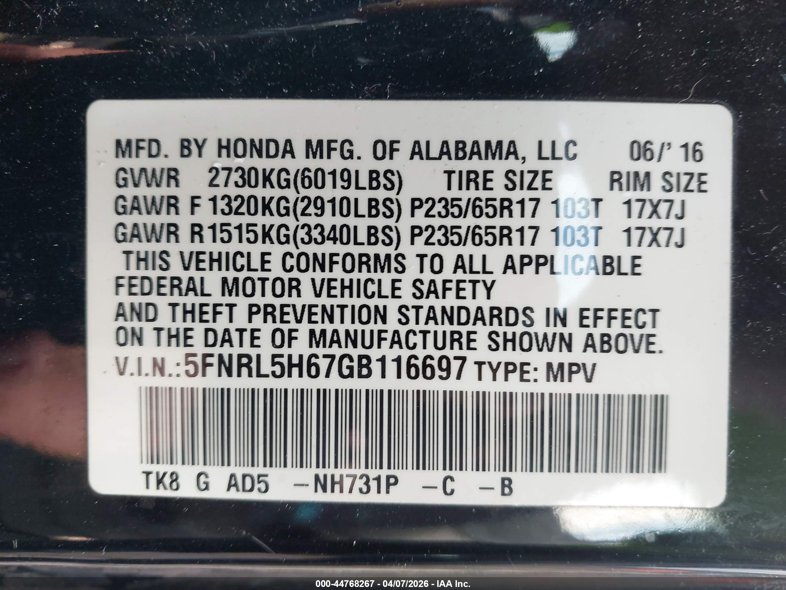 HONDA ODYSSEY image 9