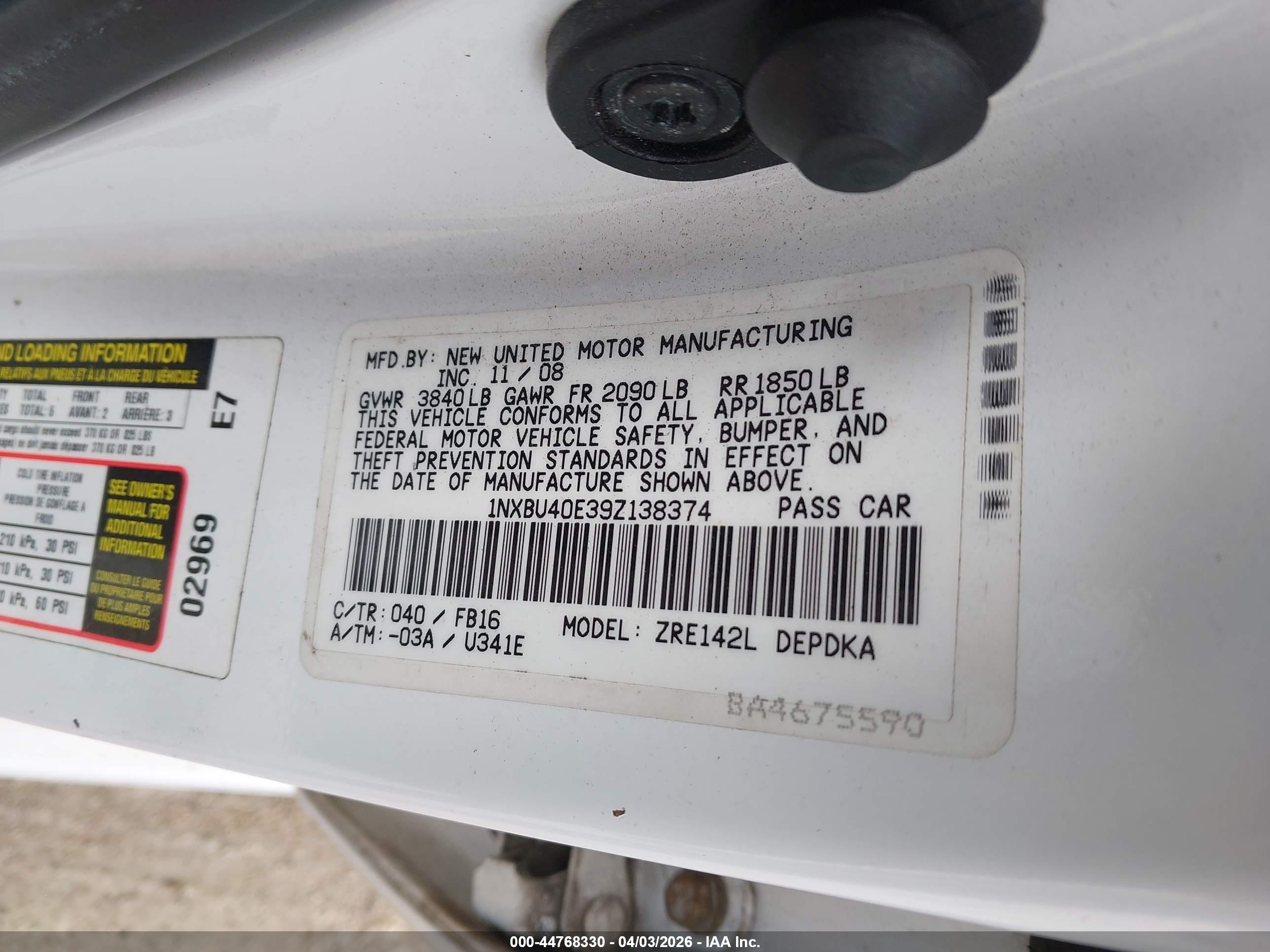 TOYOTA COROLLA image 9
