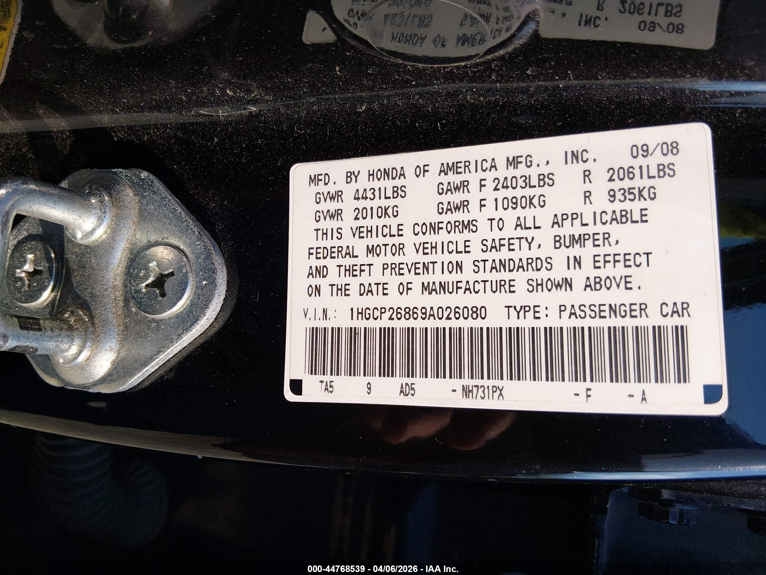 HONDA ACCORD image 9