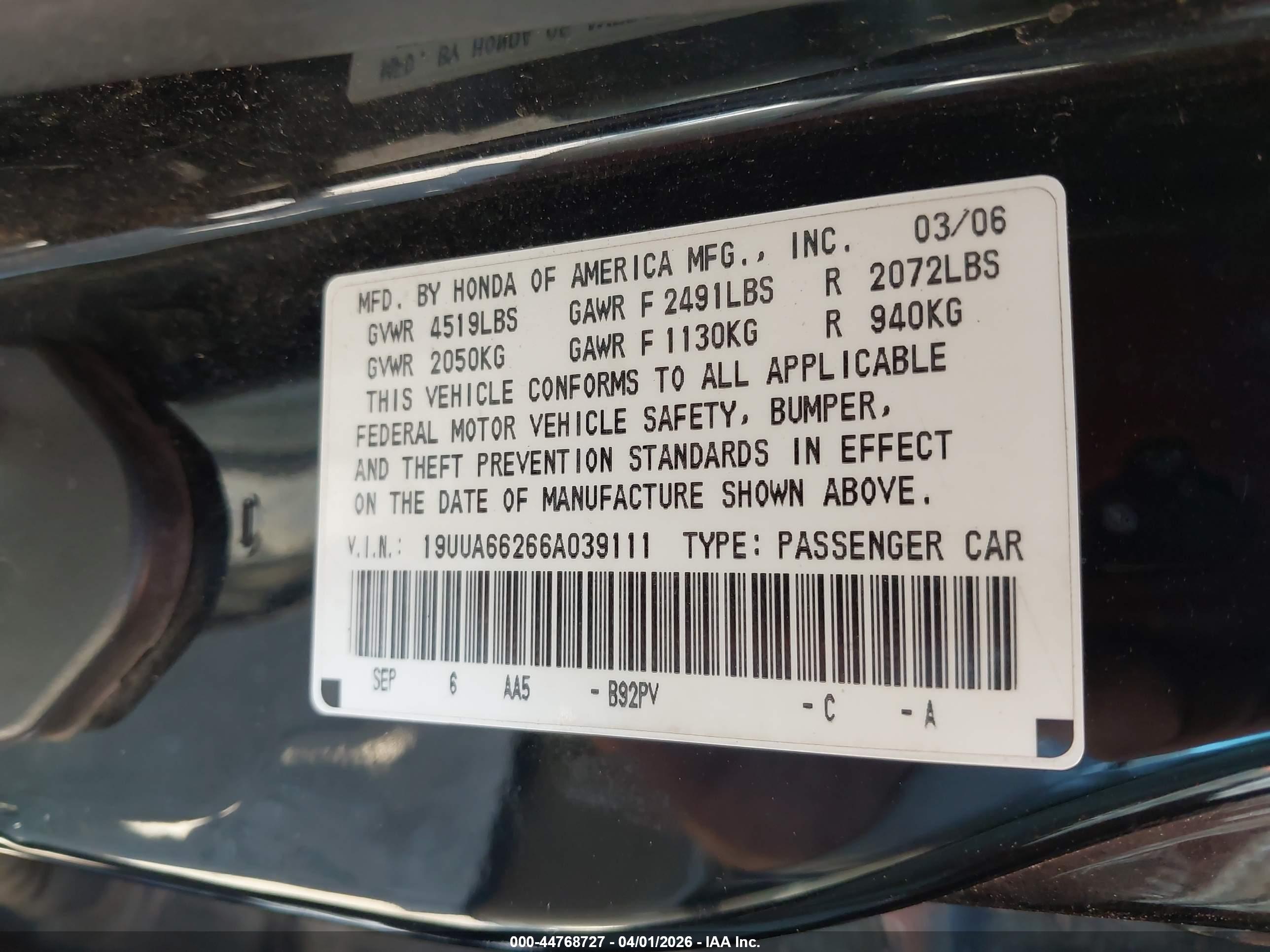 ACURA TL image 9