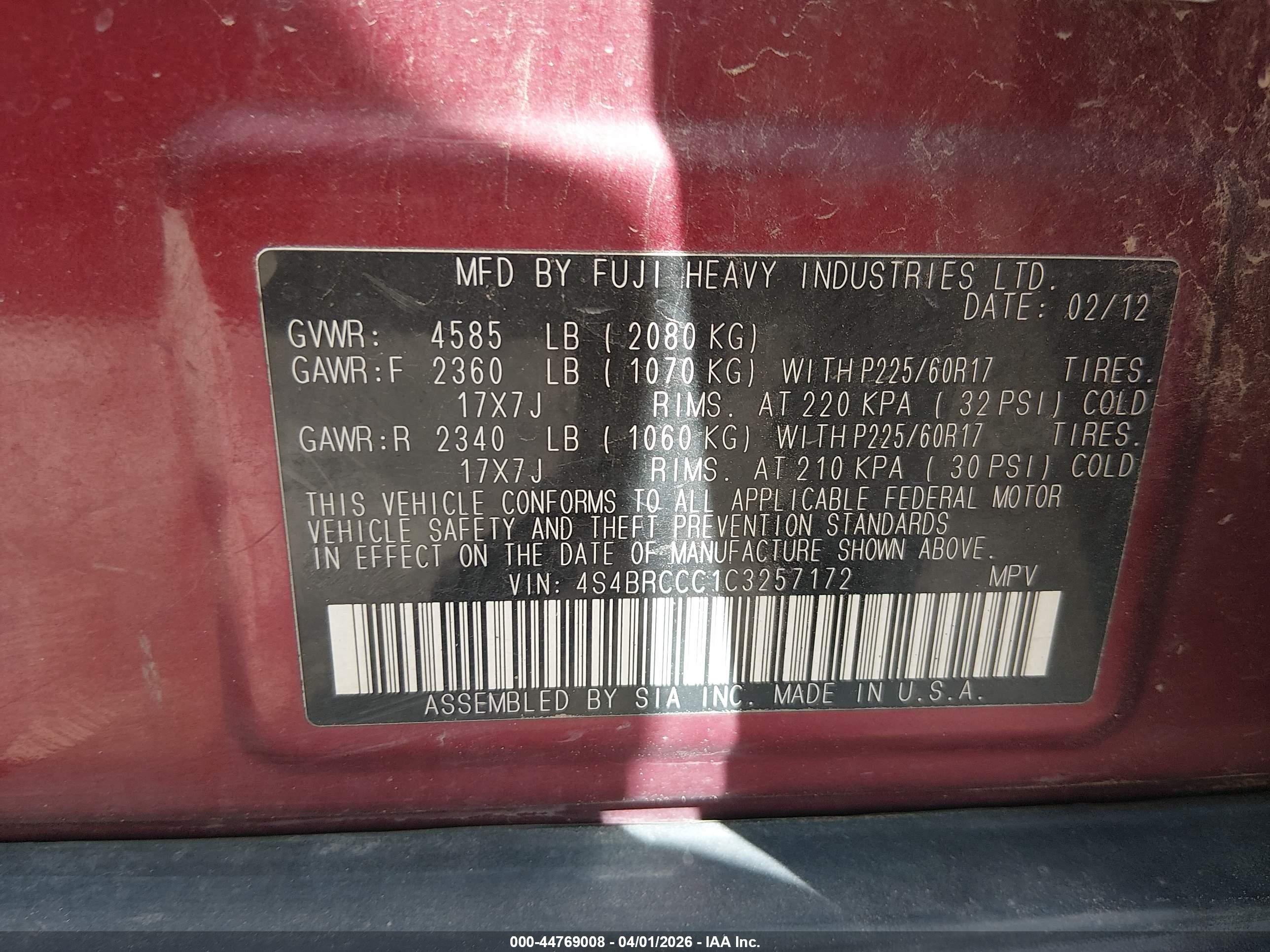 SUBARU OUTBACK image 9