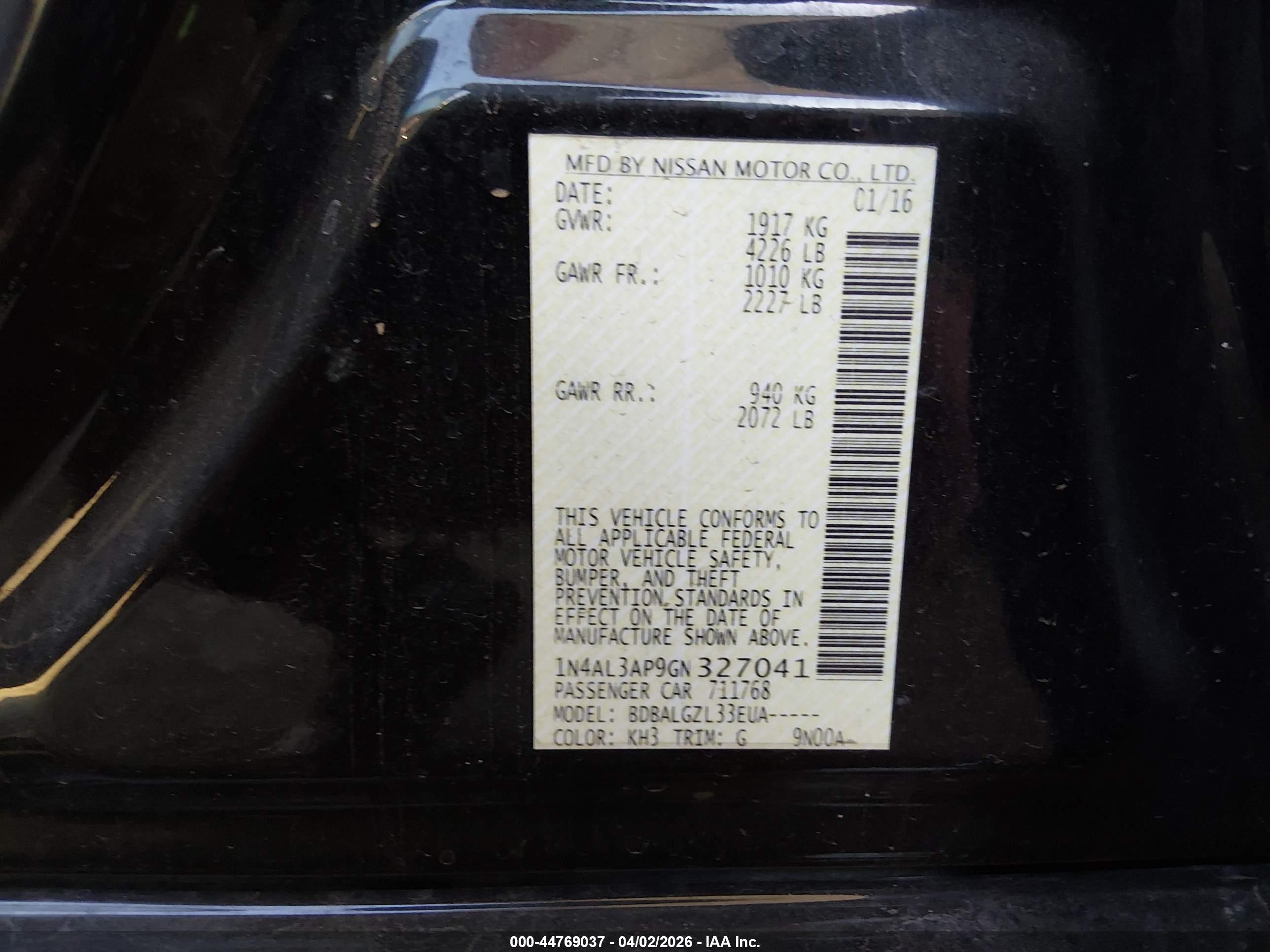 NISSAN ALTIMA image 9