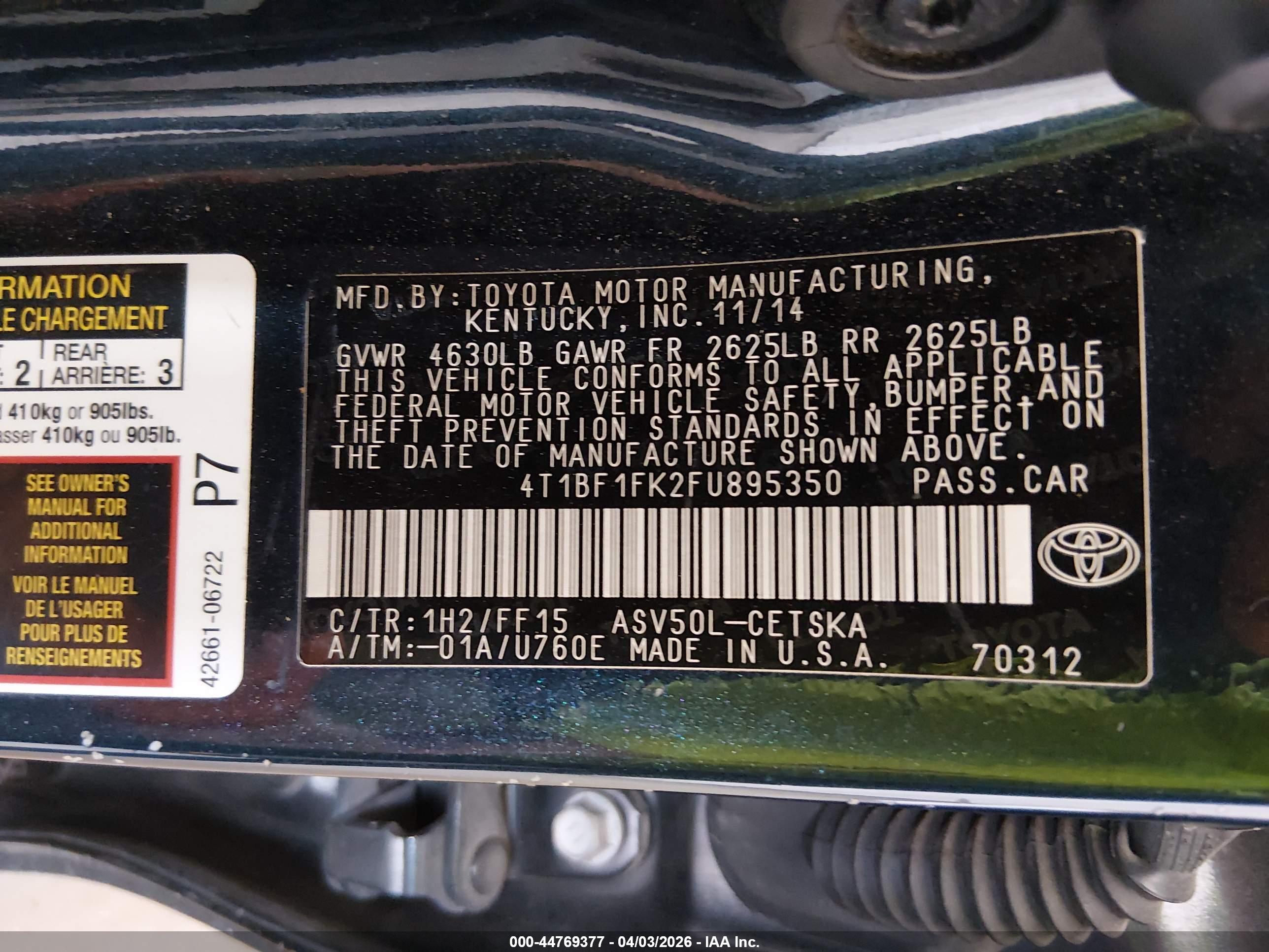 TOYOTA CAMRY image 9