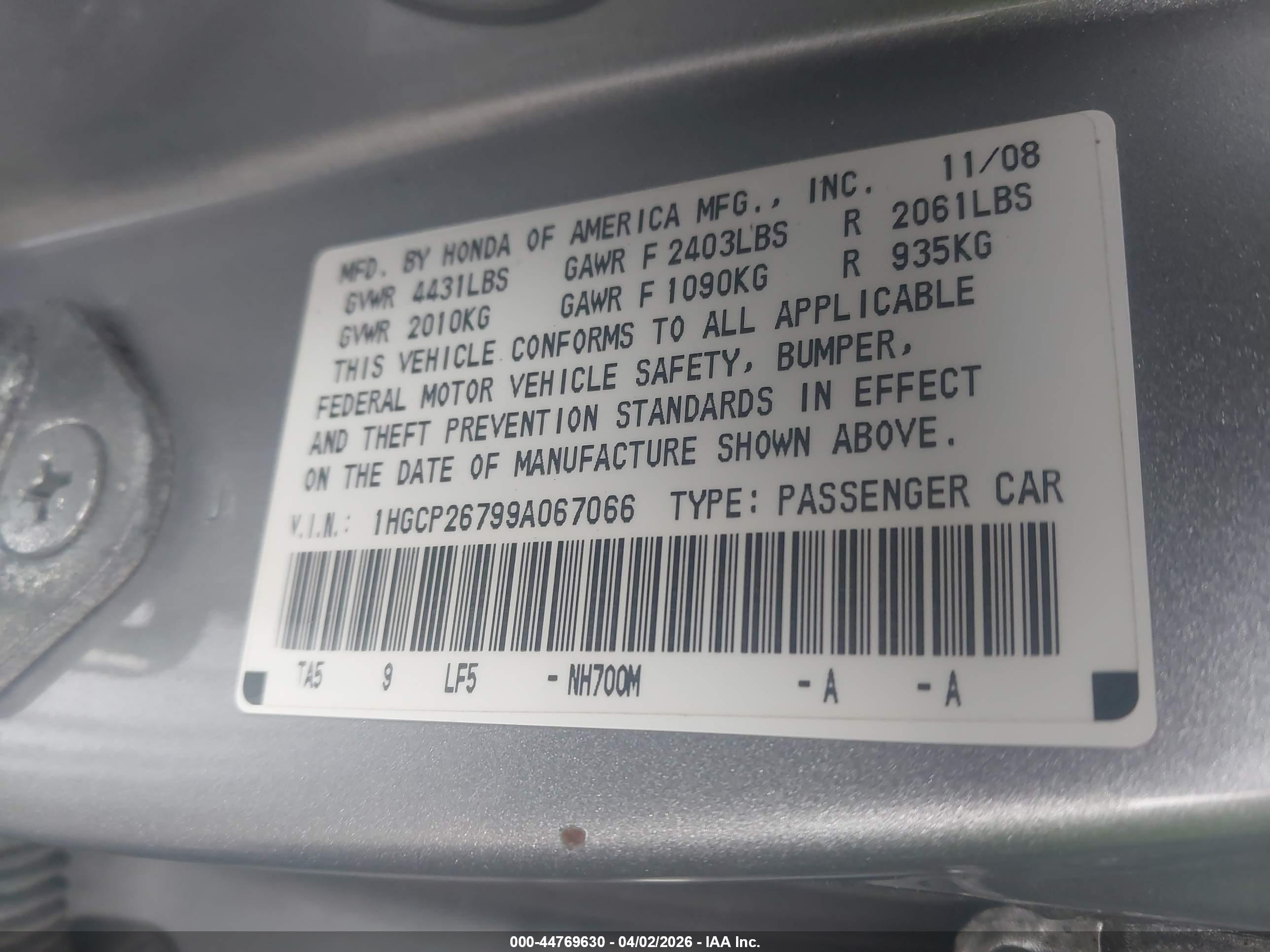 HONDA ACCORD image 9