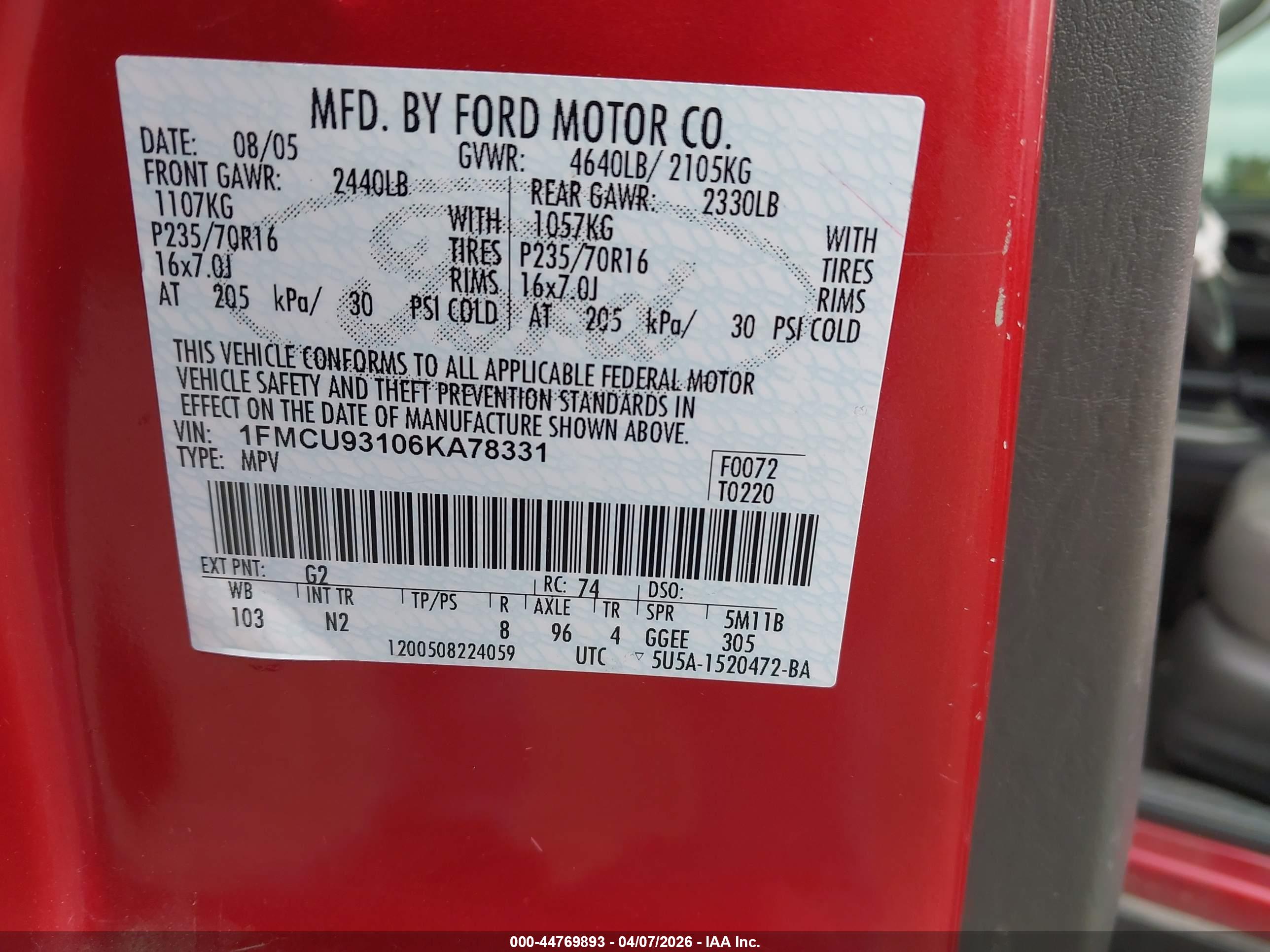 FORD ESCAPE image 9