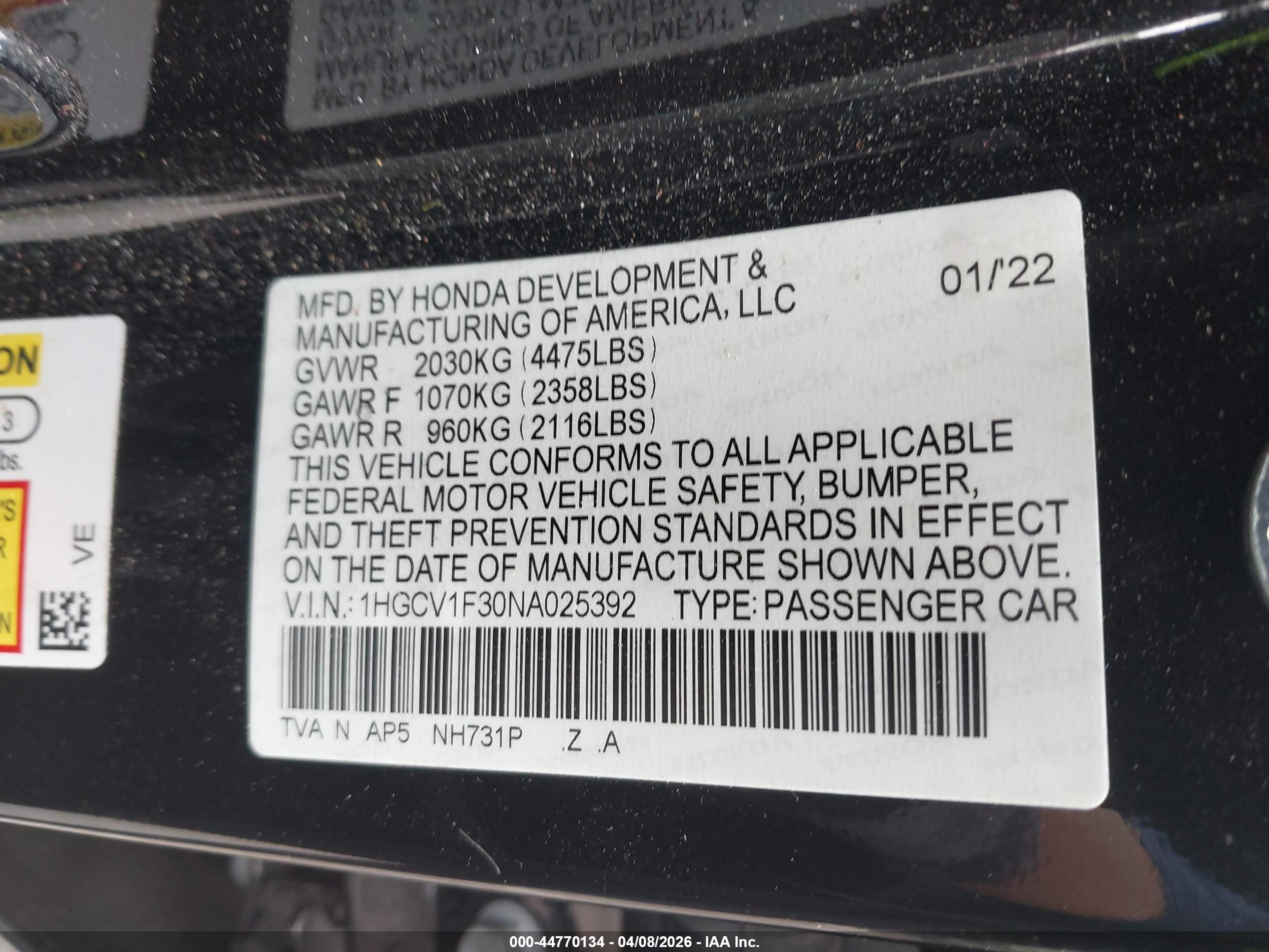HONDA ACCORD image 9