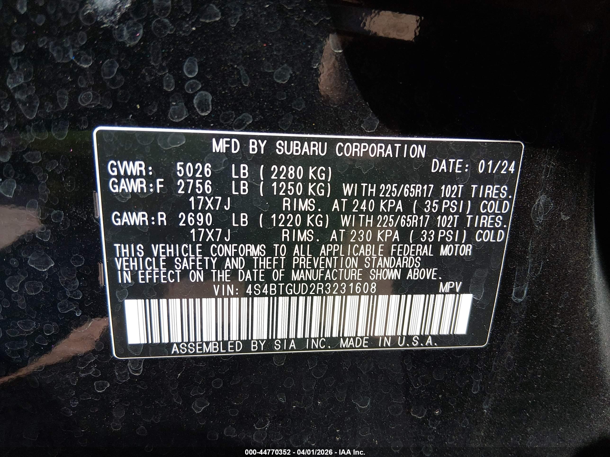 SUBARU OUTBACK image 9