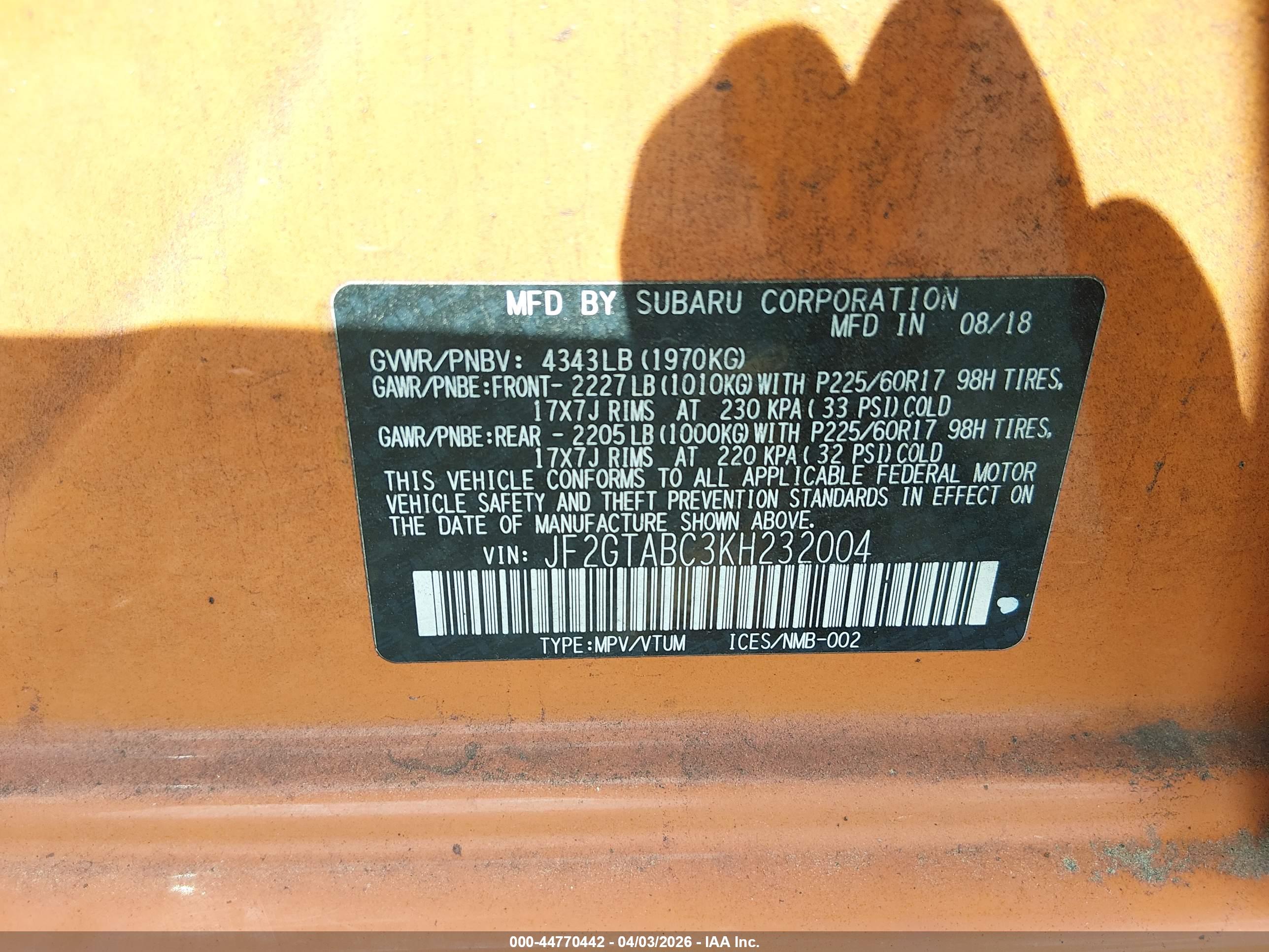 SUBARU CROSSTREK image 9