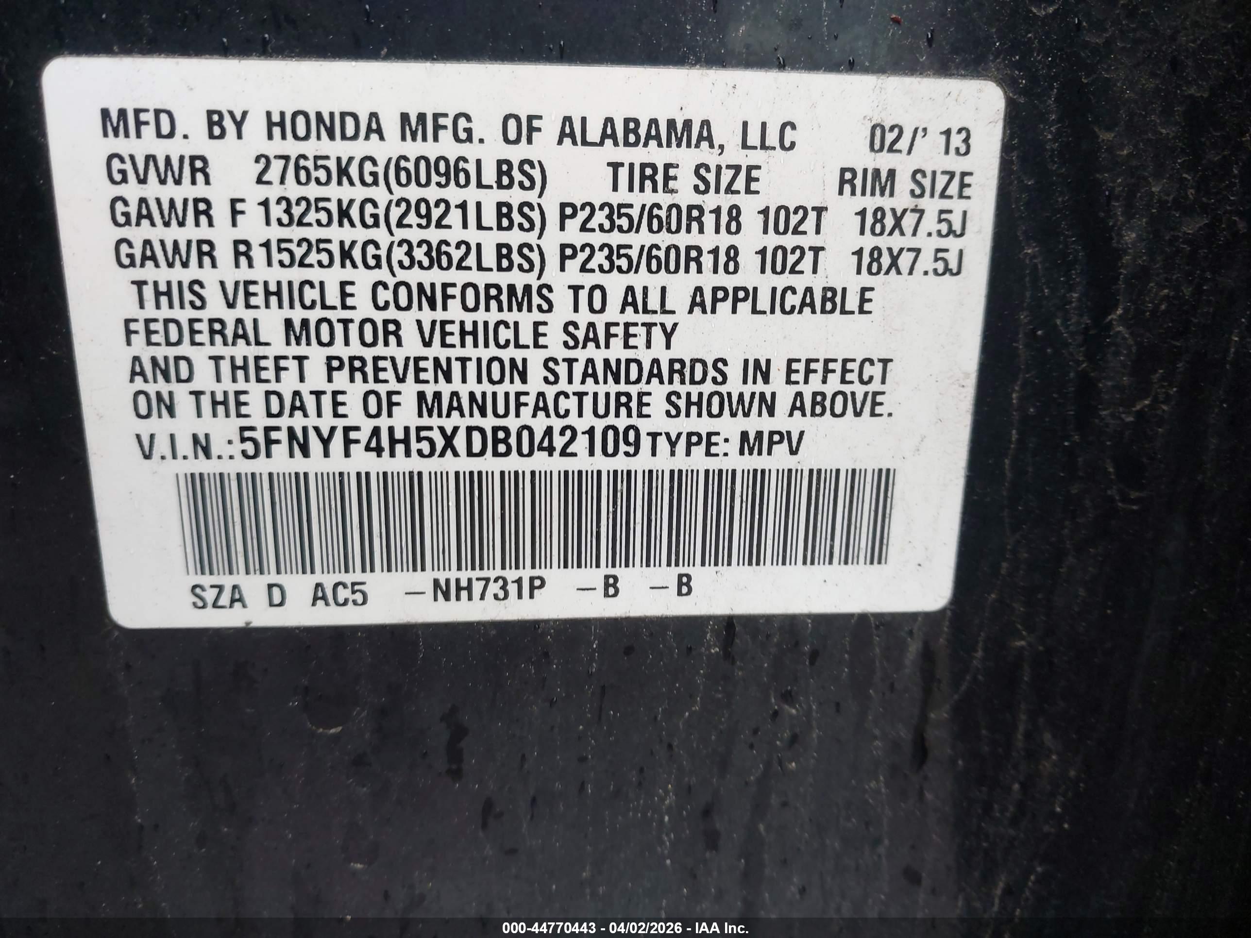 HONDA PILOT image 9