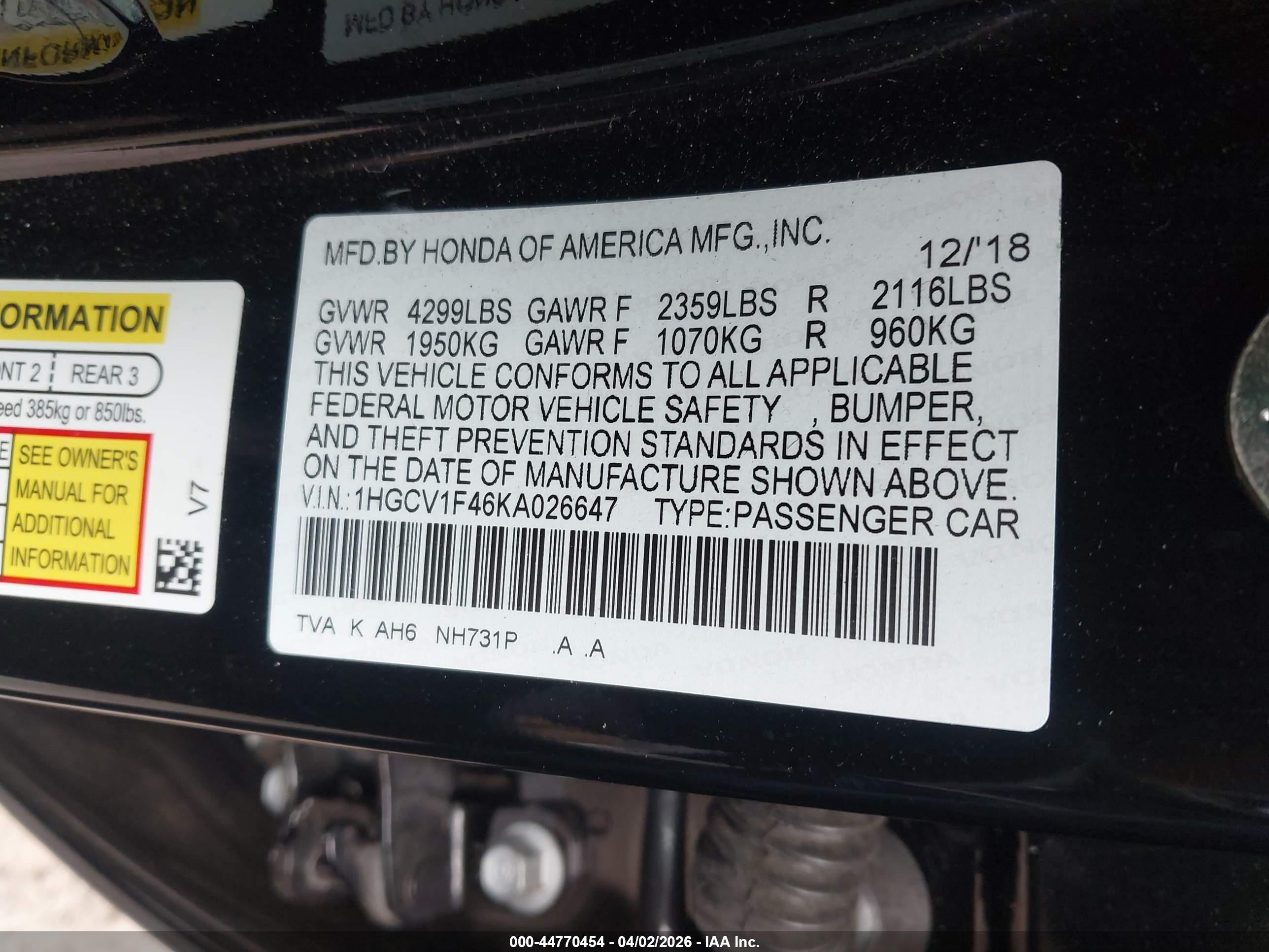 HONDA ACCORD image 9