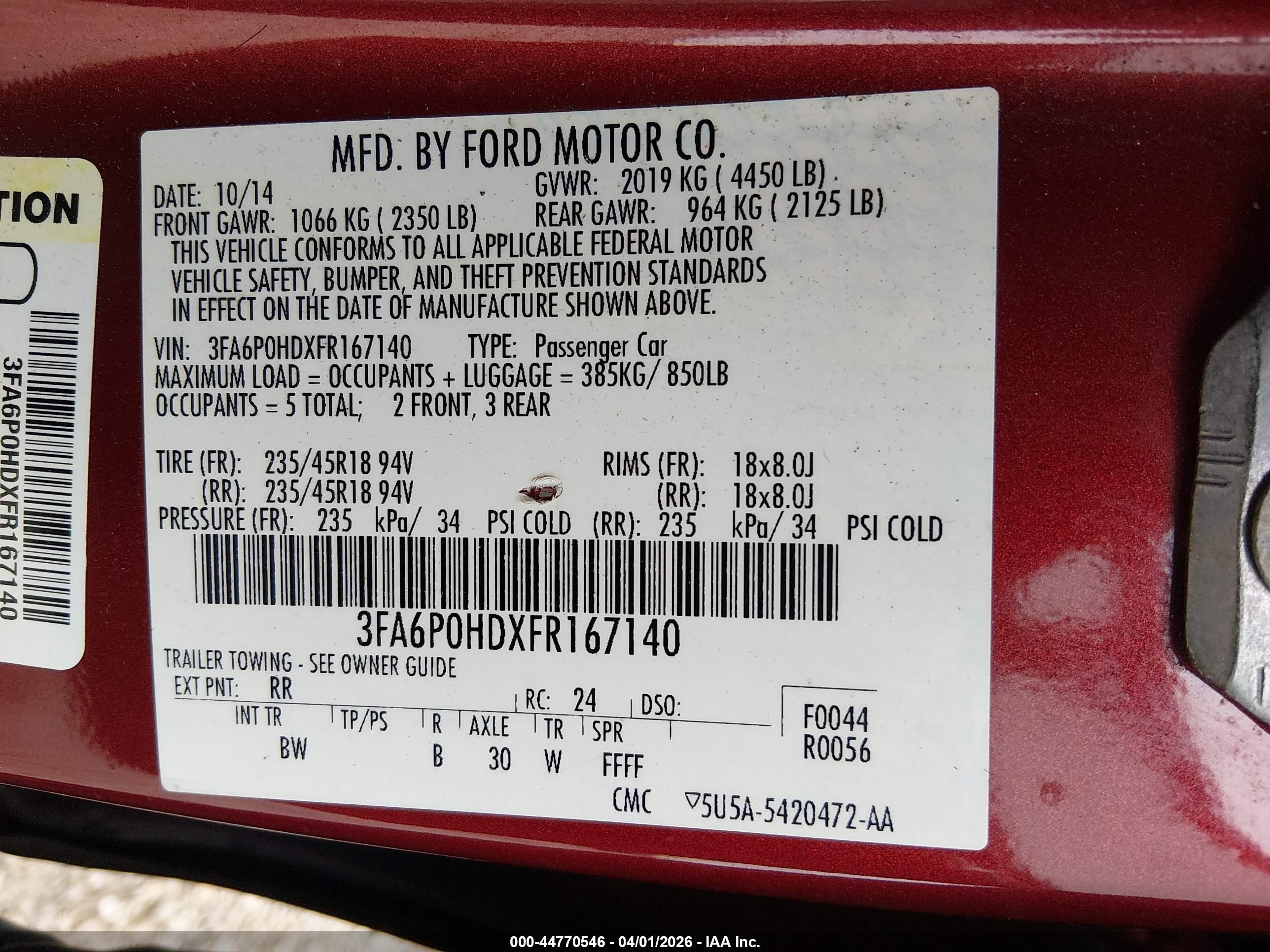 FORD FUSION image 9