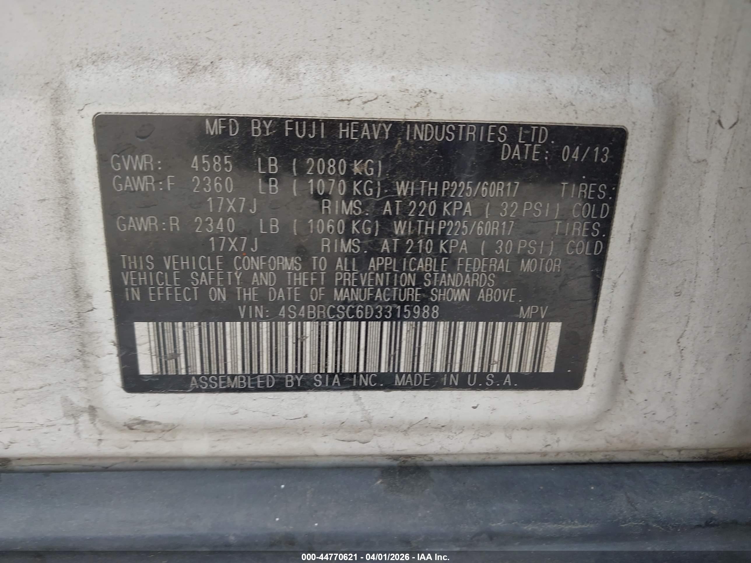 SUBARU OUTBACK image 9