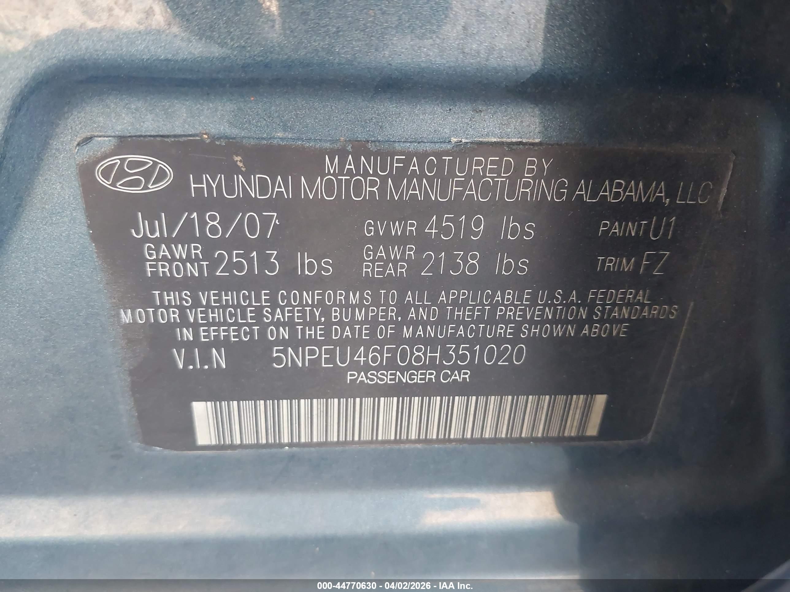 HYUNDAI SONATA image 9