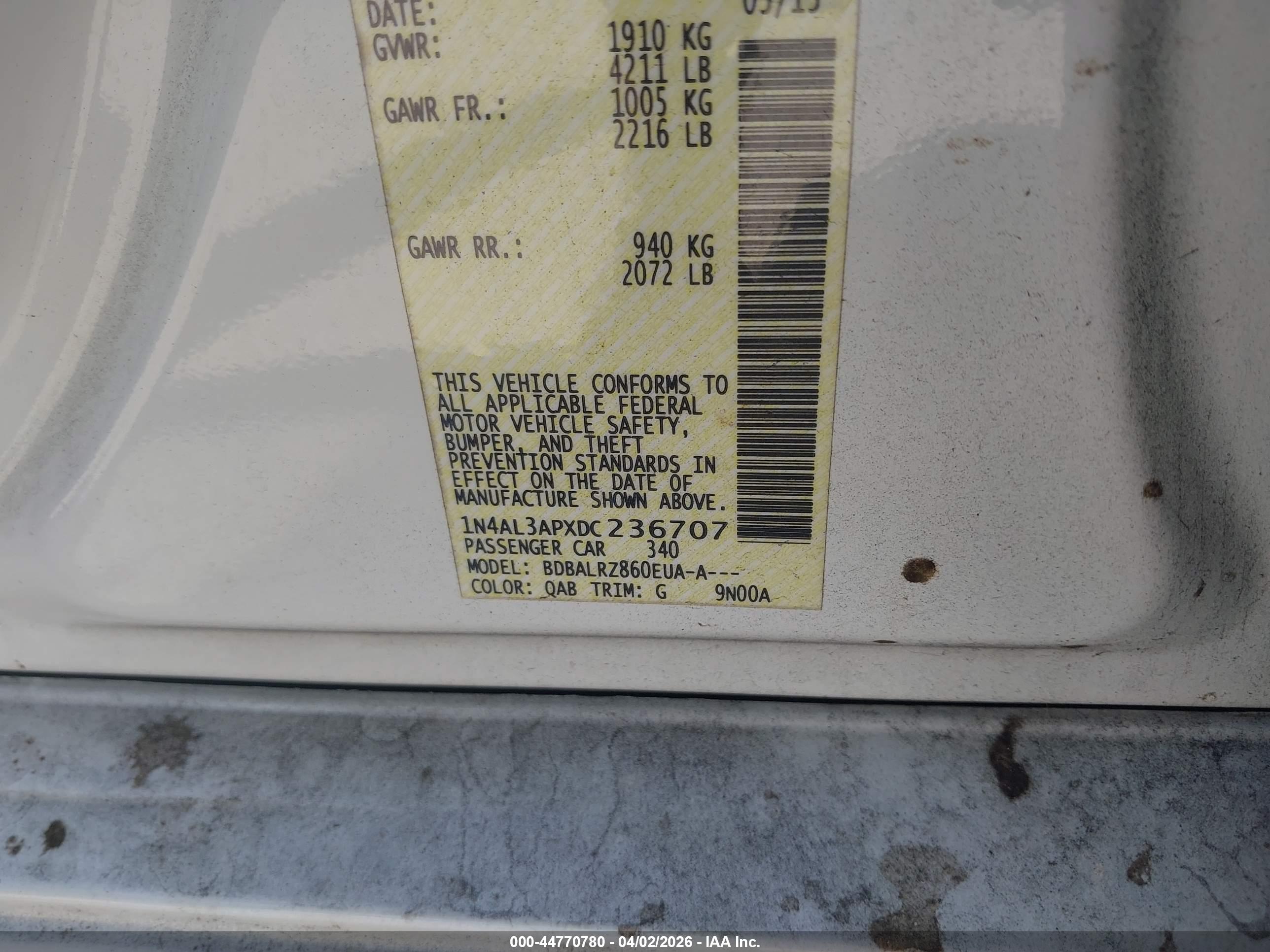 NISSAN ALTIMA image 9
