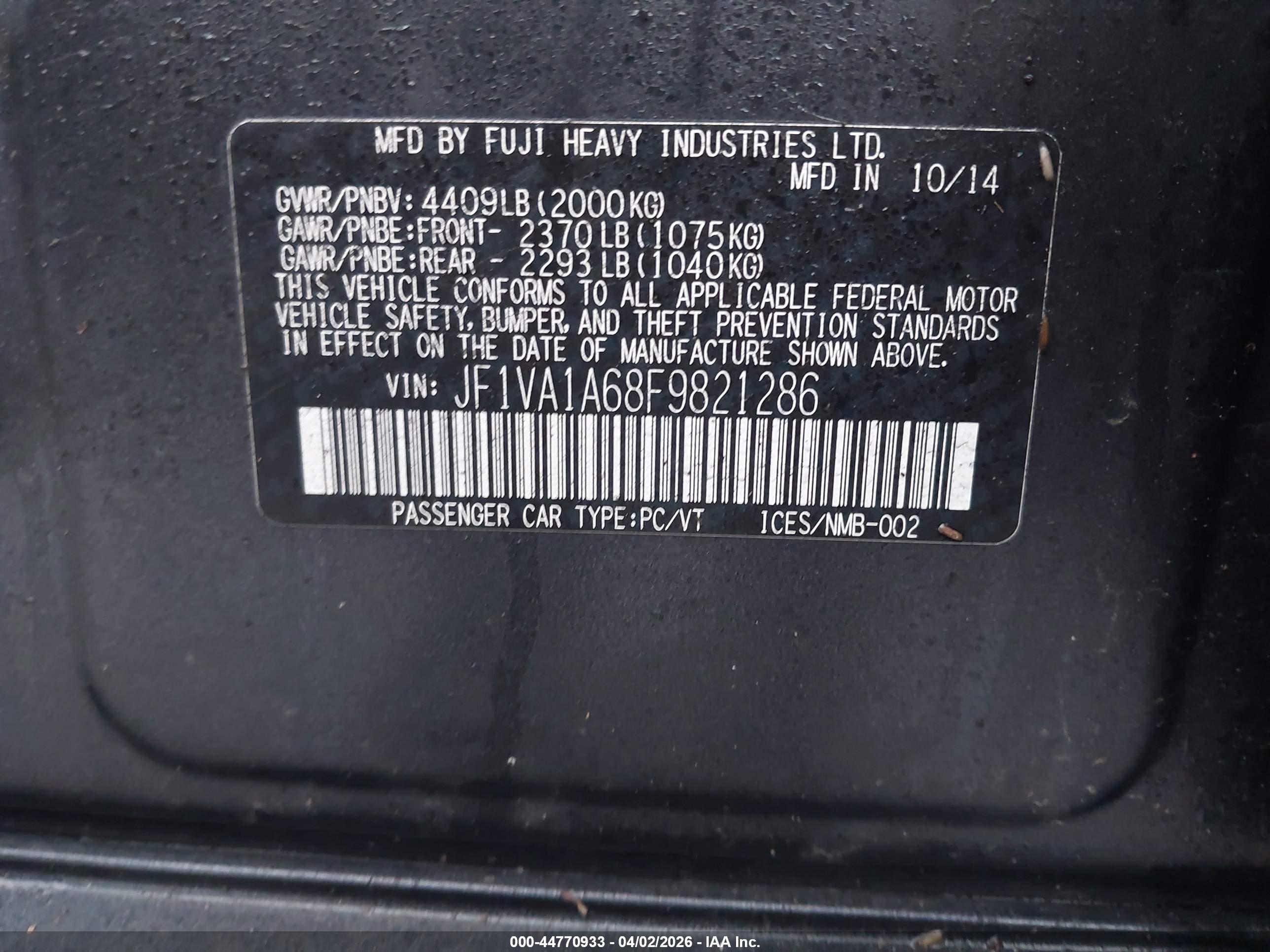 SUBARU WRX image 9