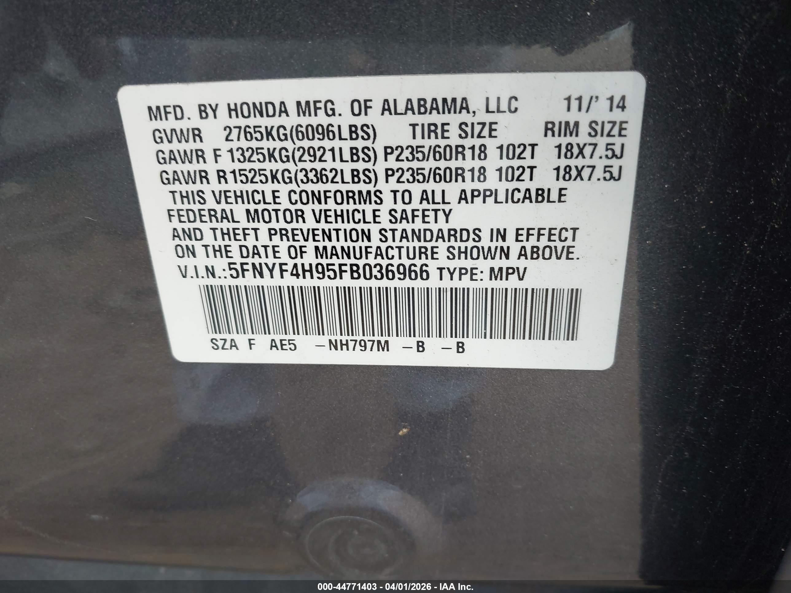 HONDA PILOT image 9