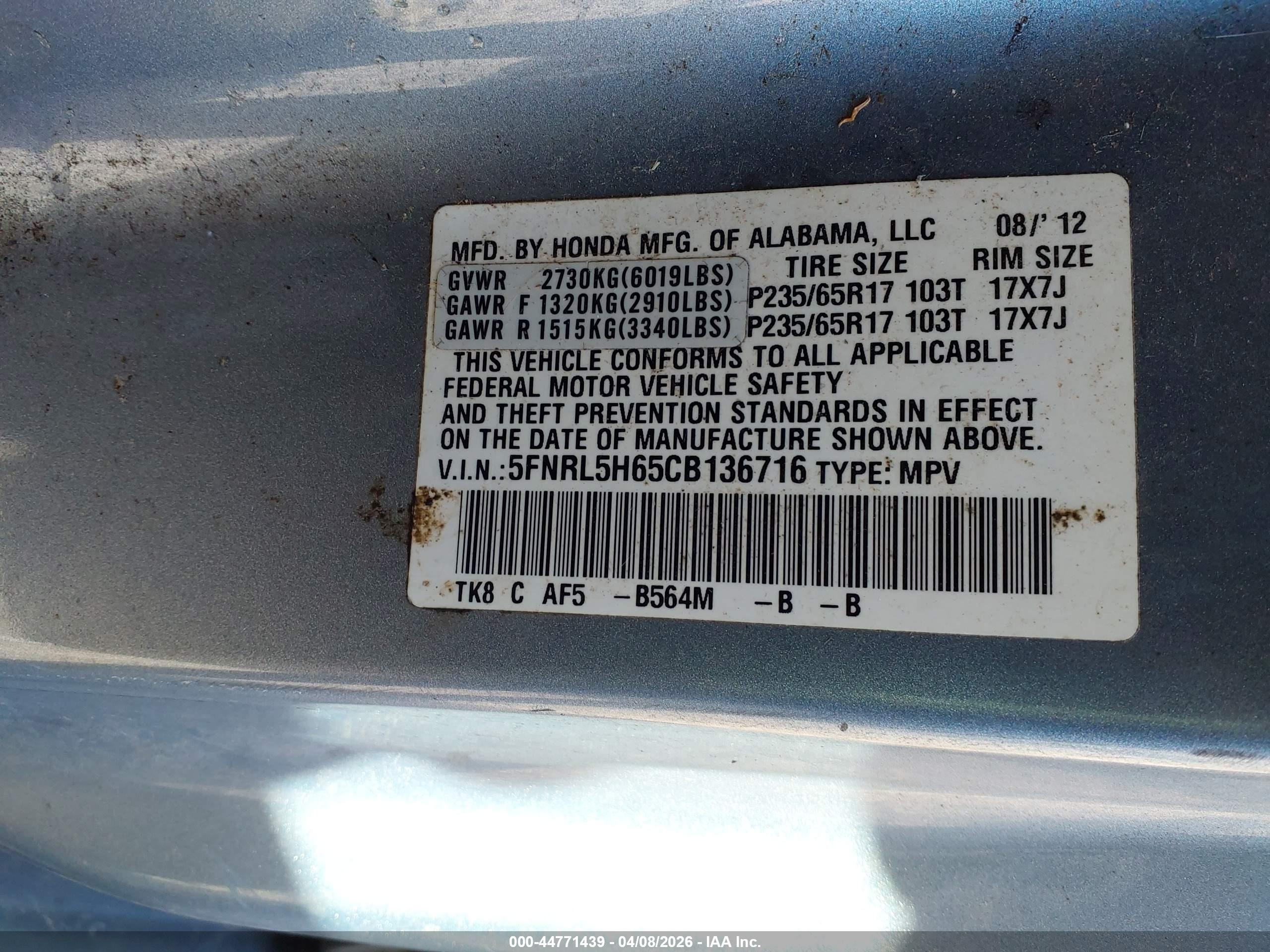 HONDA ODYSSEY image 9
