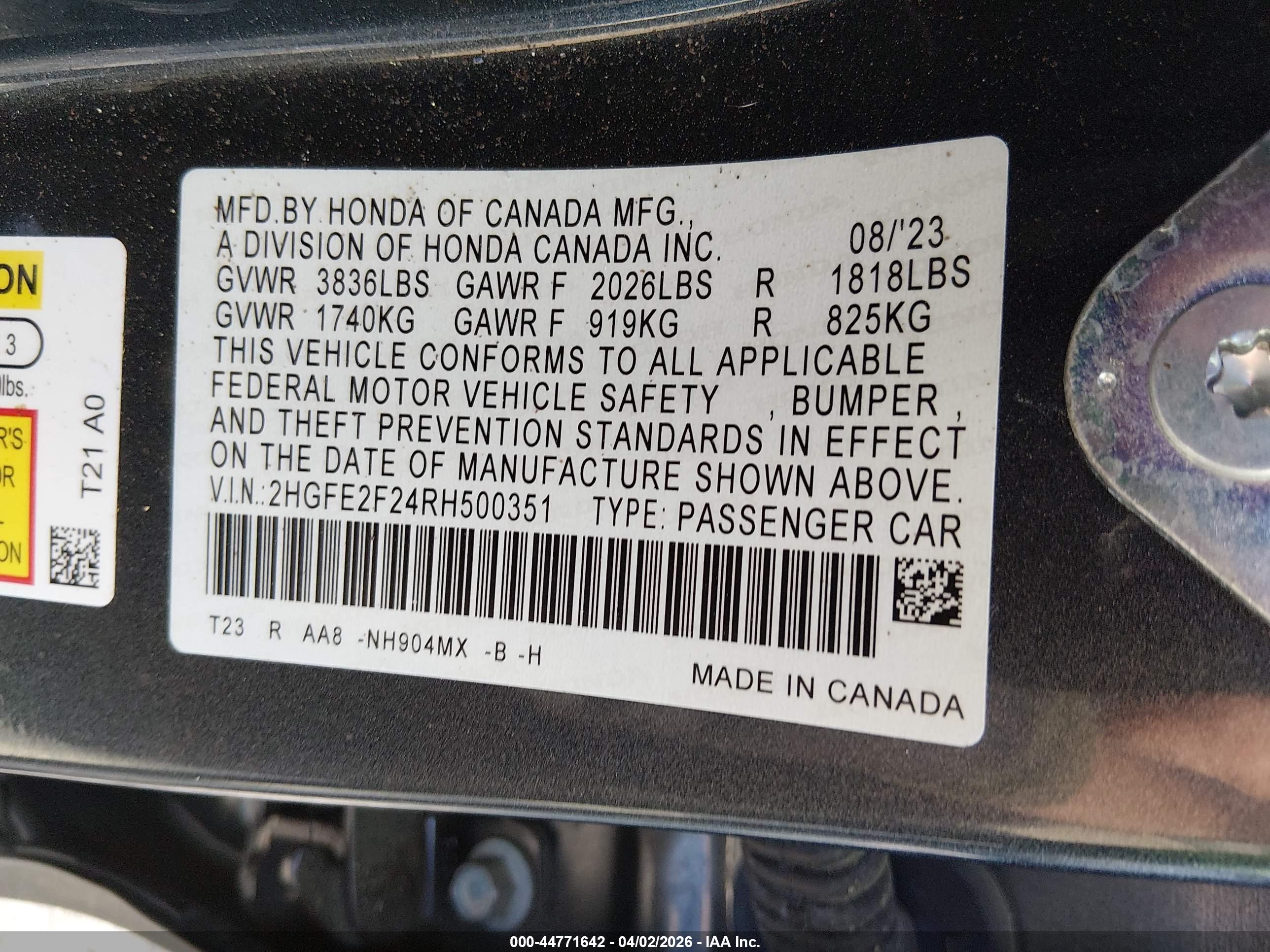HONDA CIVIC image 9