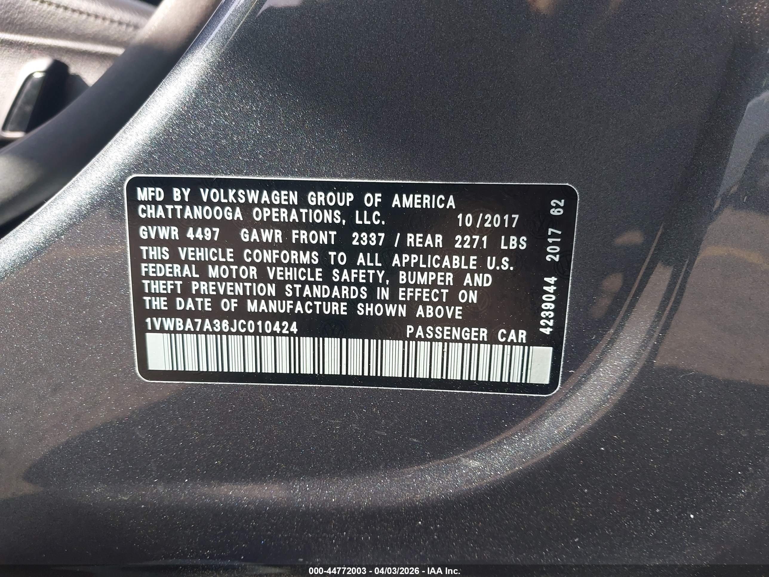 VOLKSWAGEN PASSAT image 9