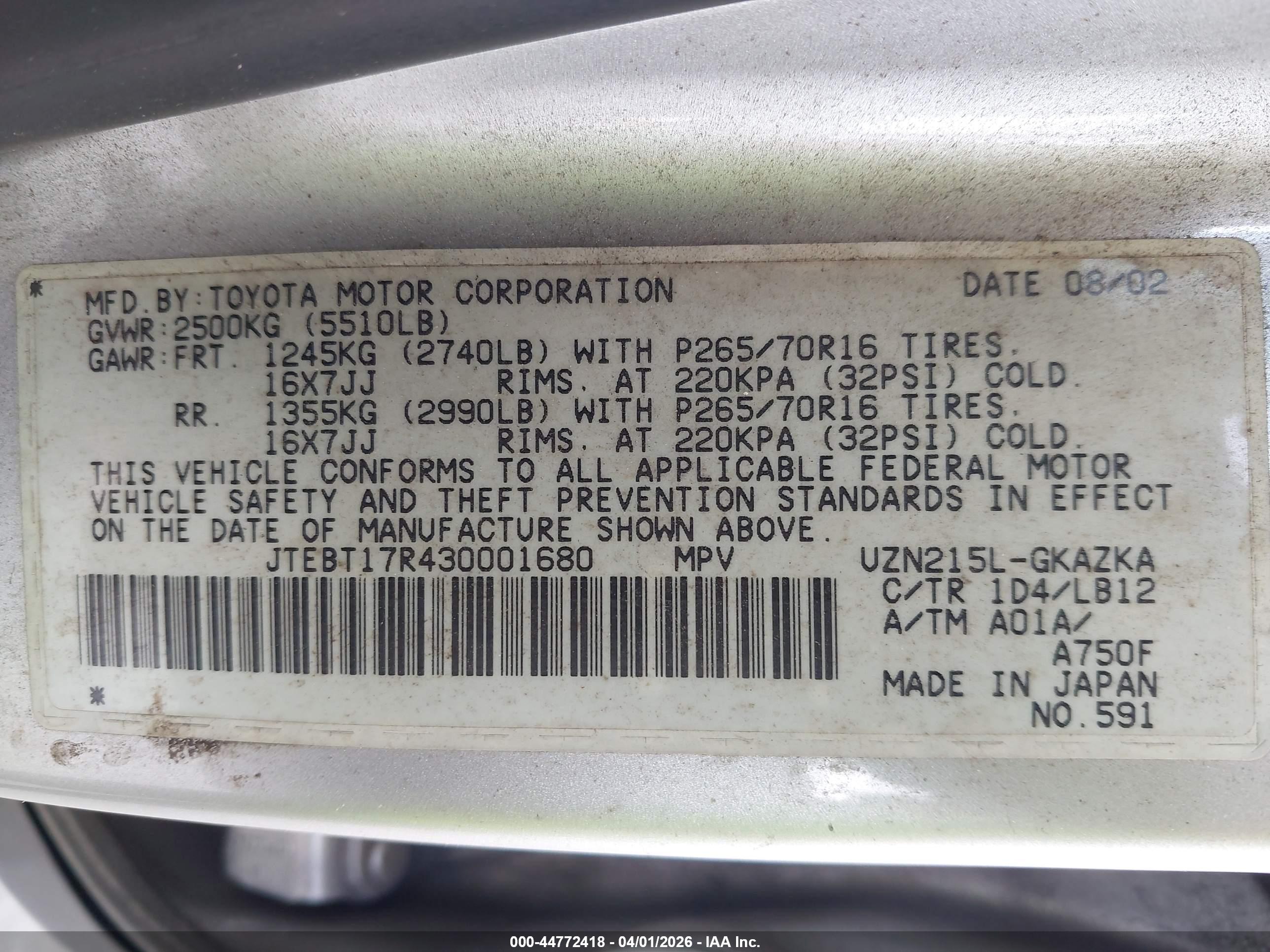 TOYOTA 4RUNNER image 9