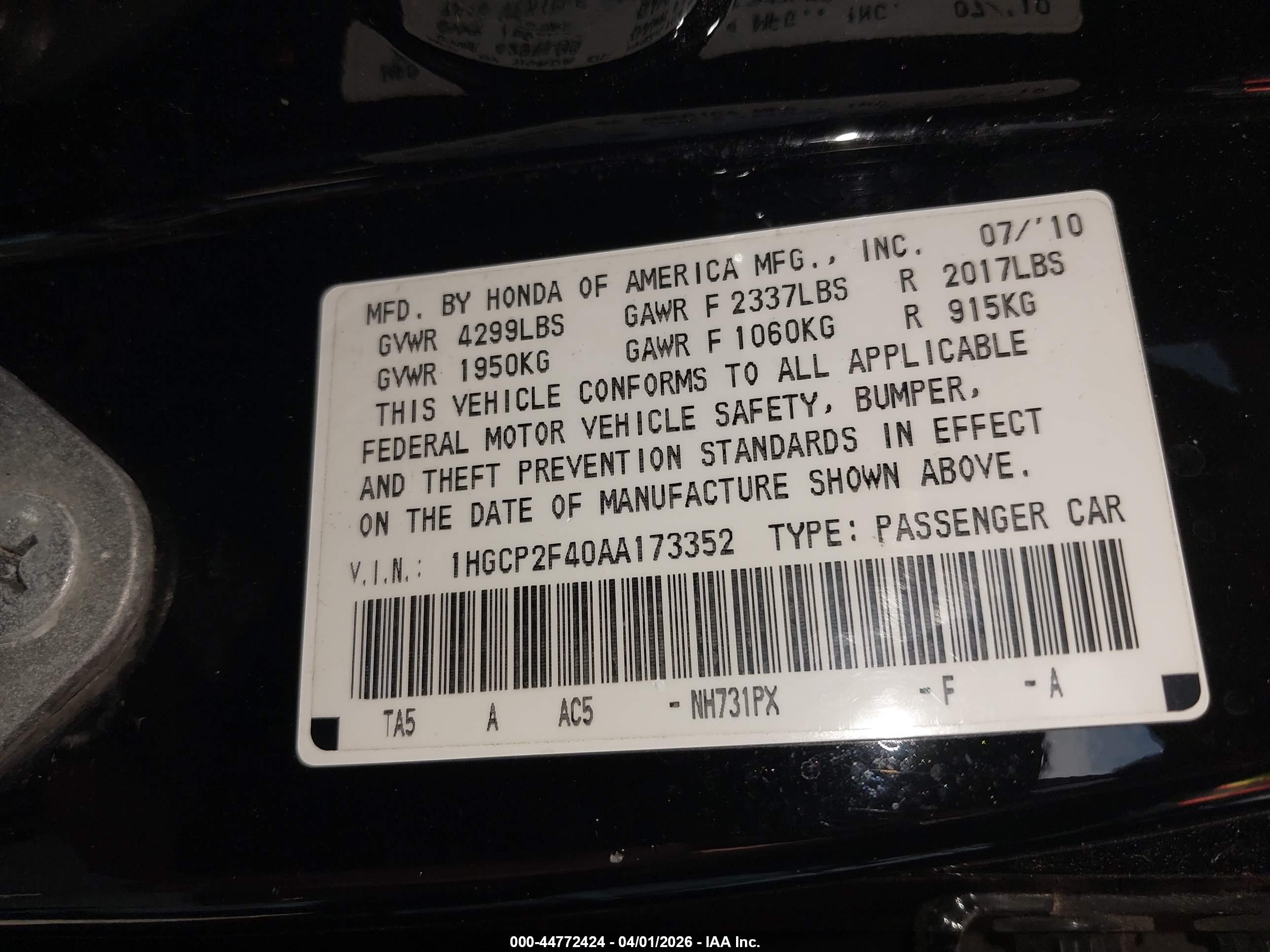 HONDA ACCORD image 9
