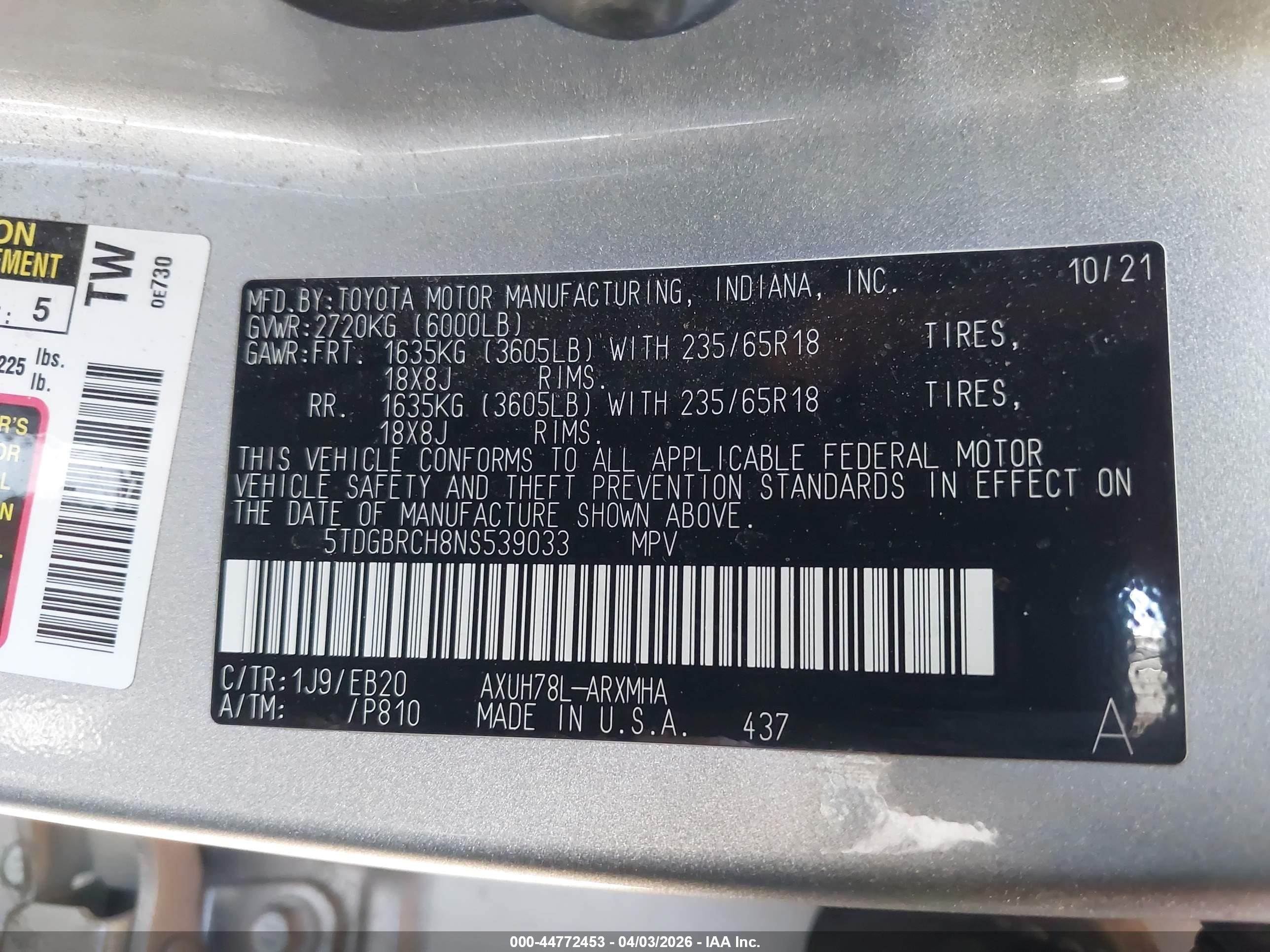 TOYOTA HIGHLANDER image 9