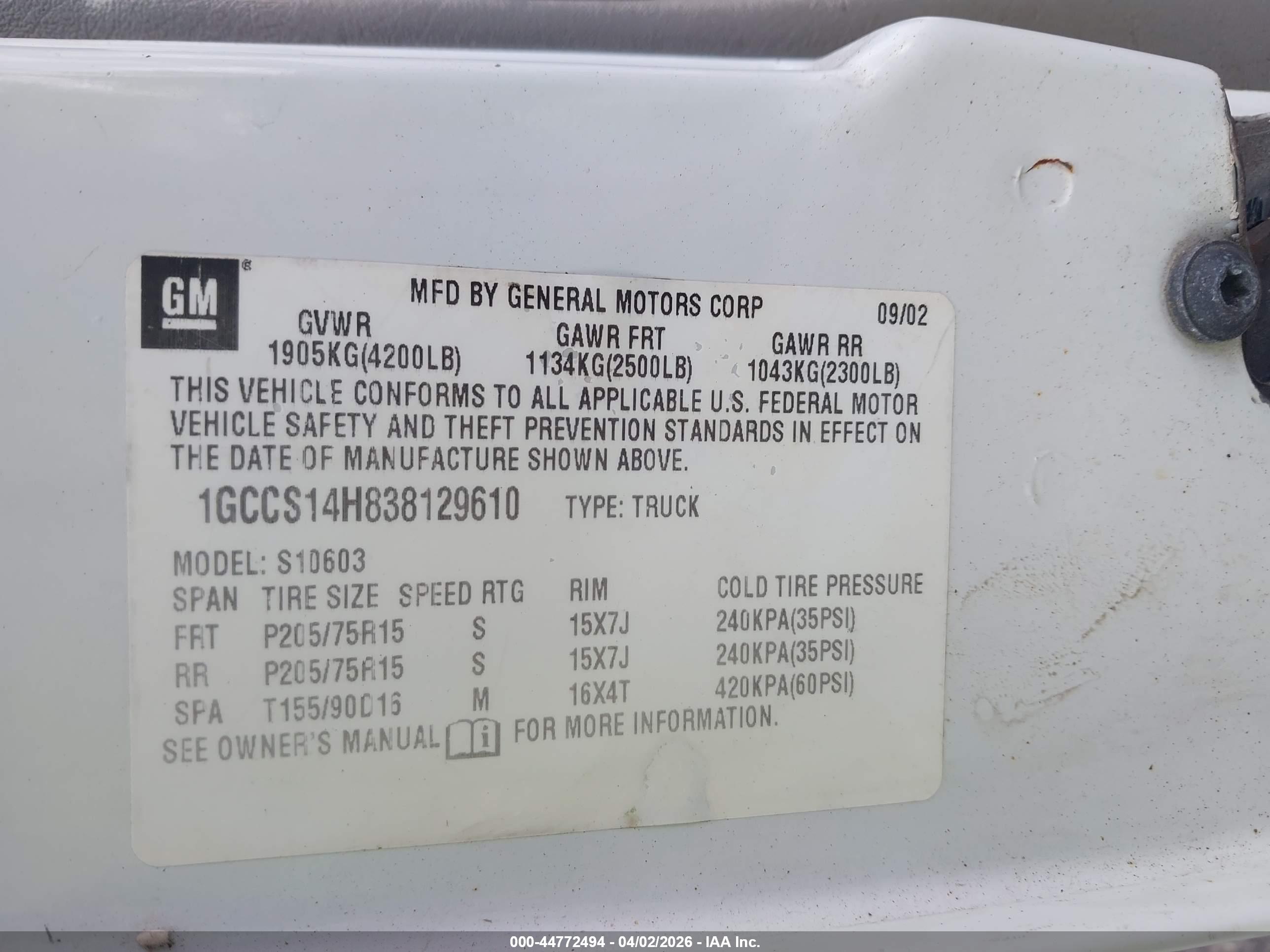 CHEVROLET S-10 image 9