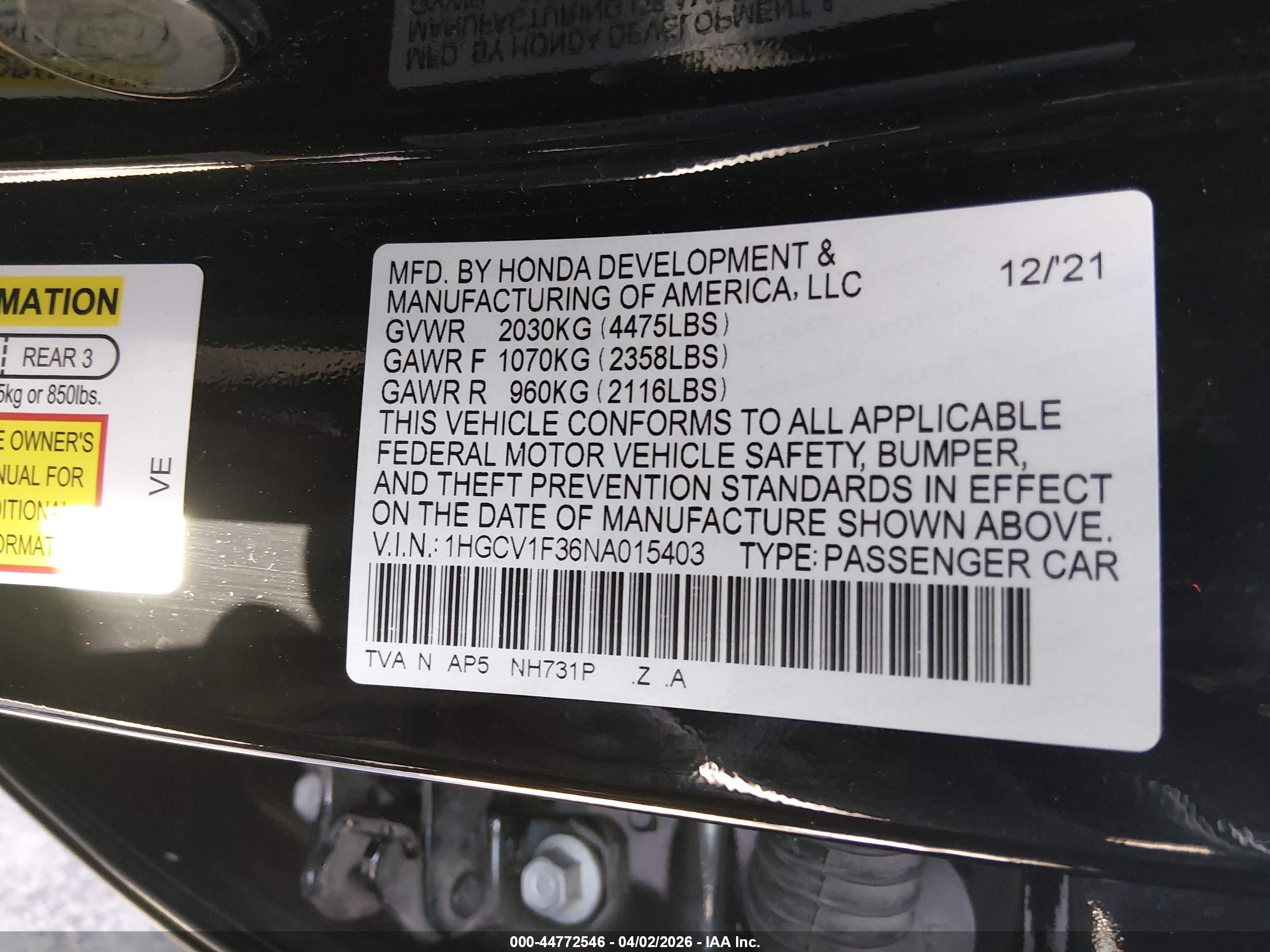 HONDA ACCORD image 9