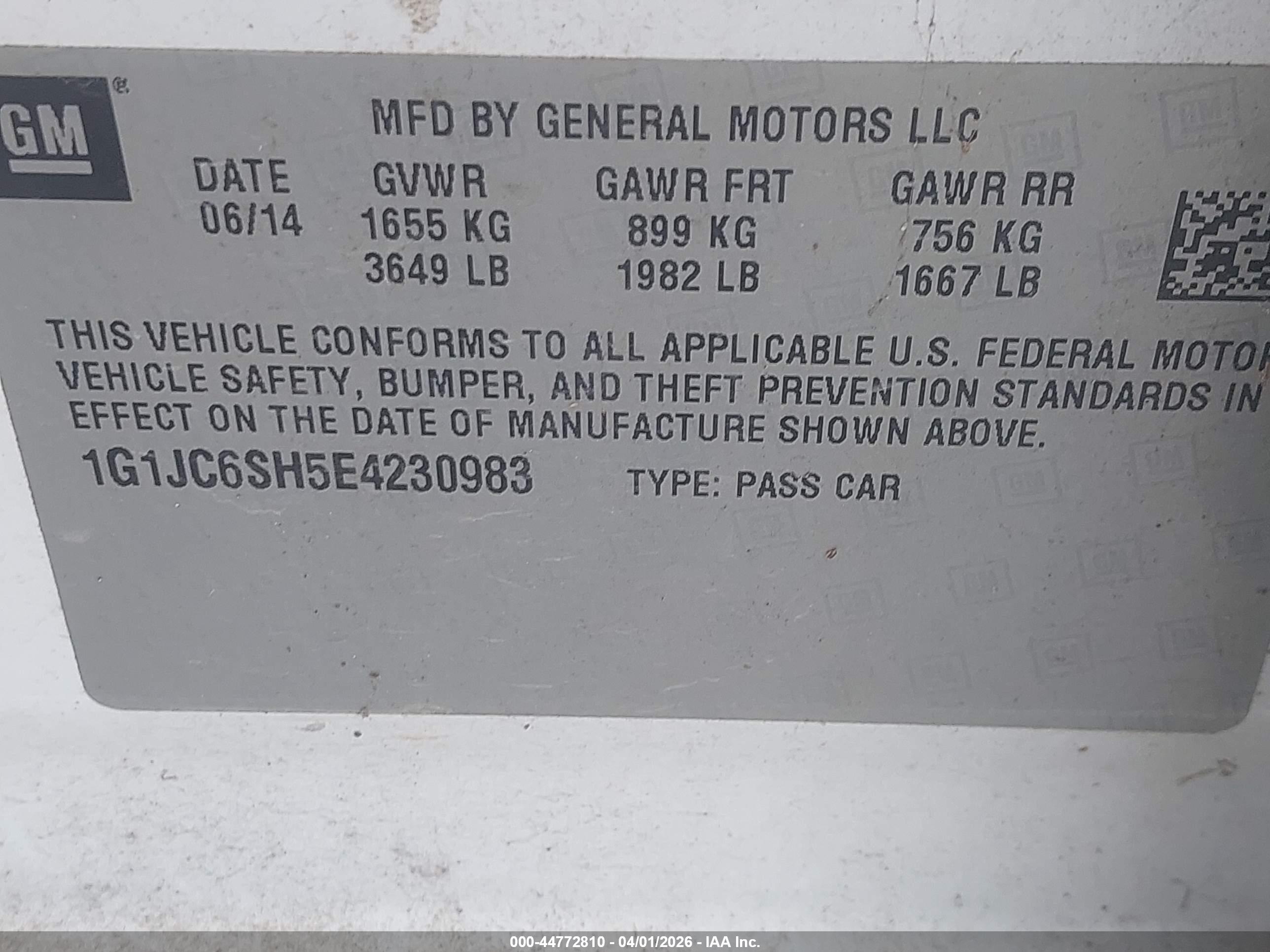 CHEVROLET SONIC image 9