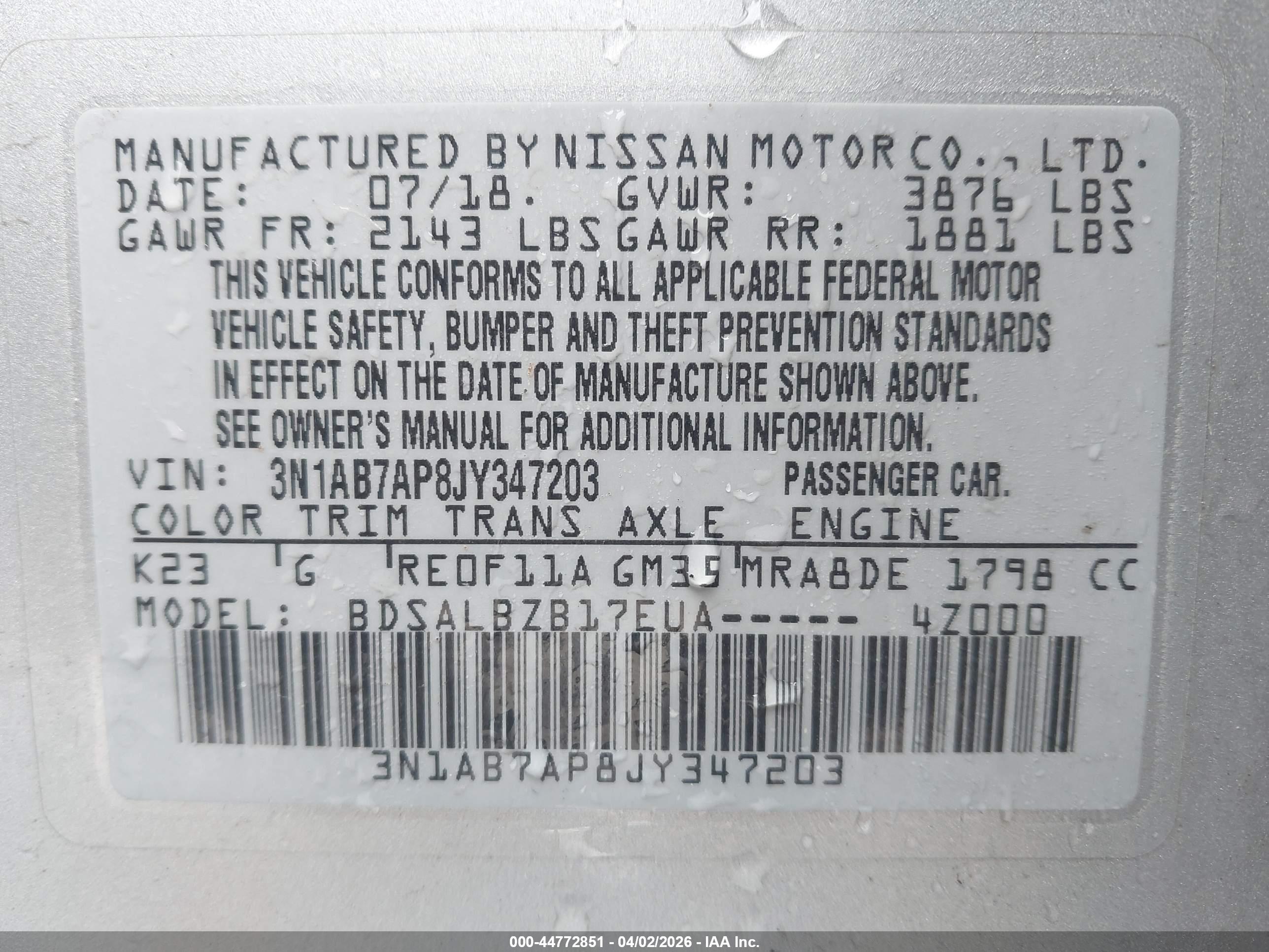 NISSAN SENTRA image 9