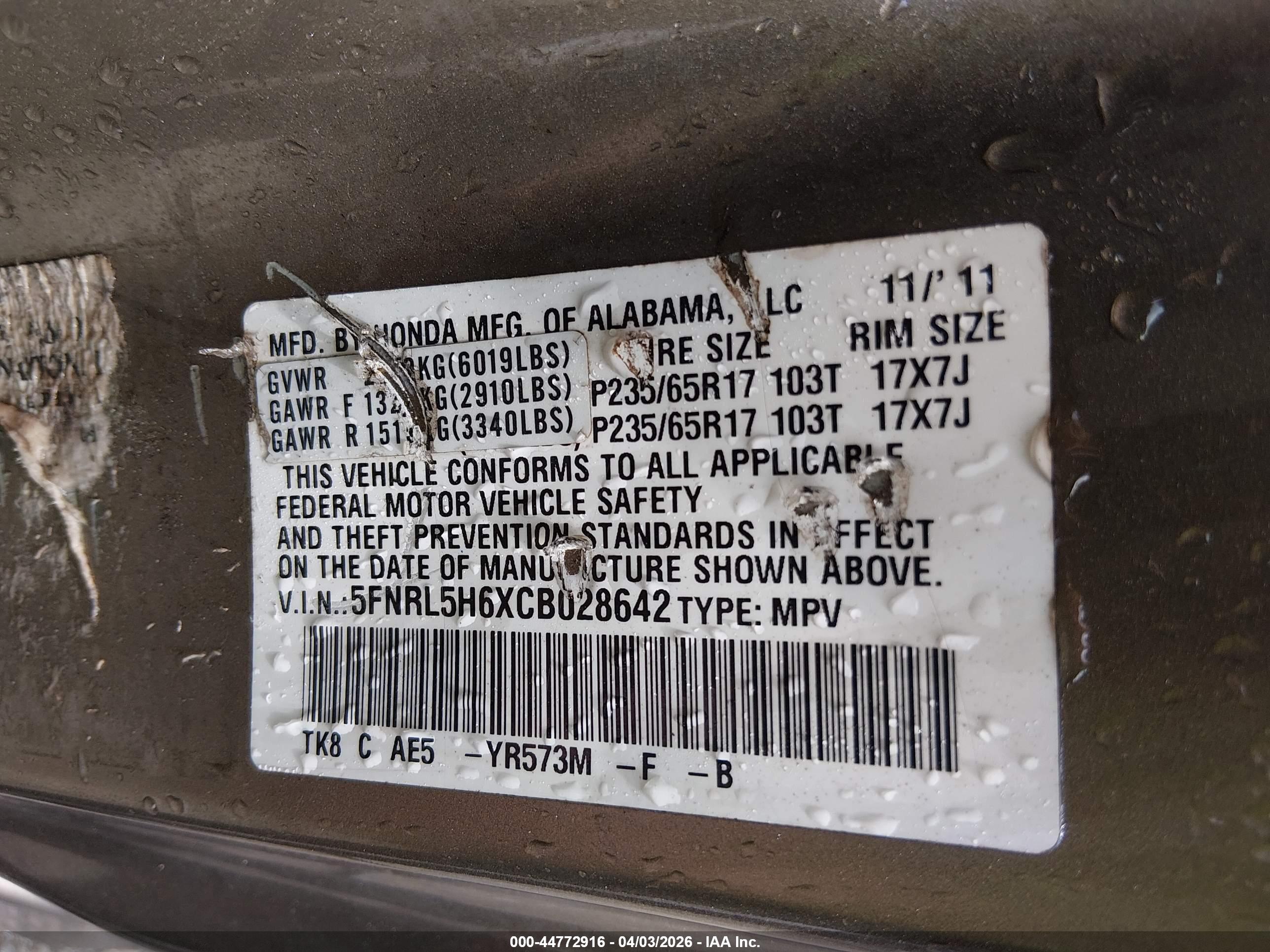 HONDA ODYSSEY image 9