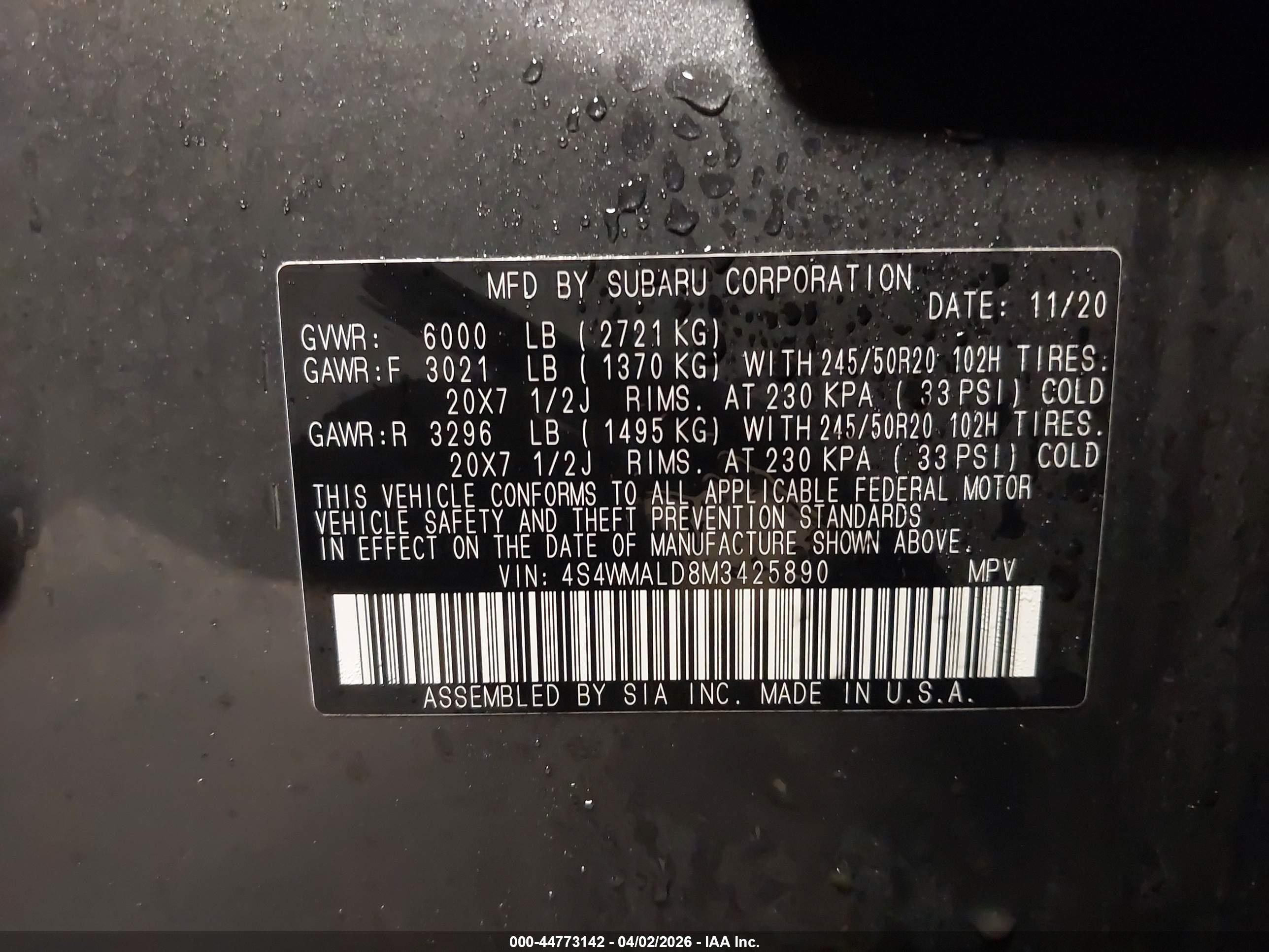 SUBARU ASCENT image 9