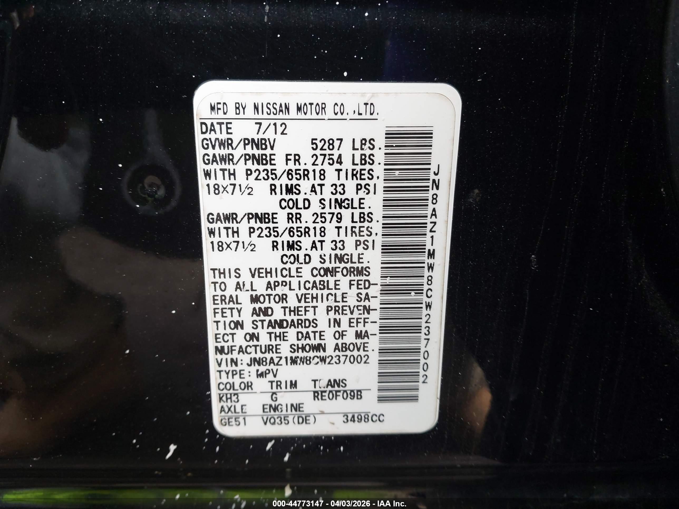 NISSAN MURANO image 9